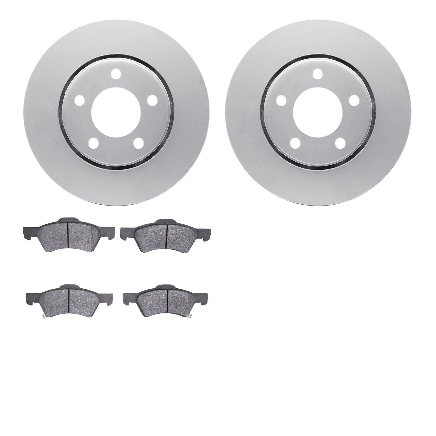 Geospec Brake Rotors w/5000 Advanced Brake Pads Kit,