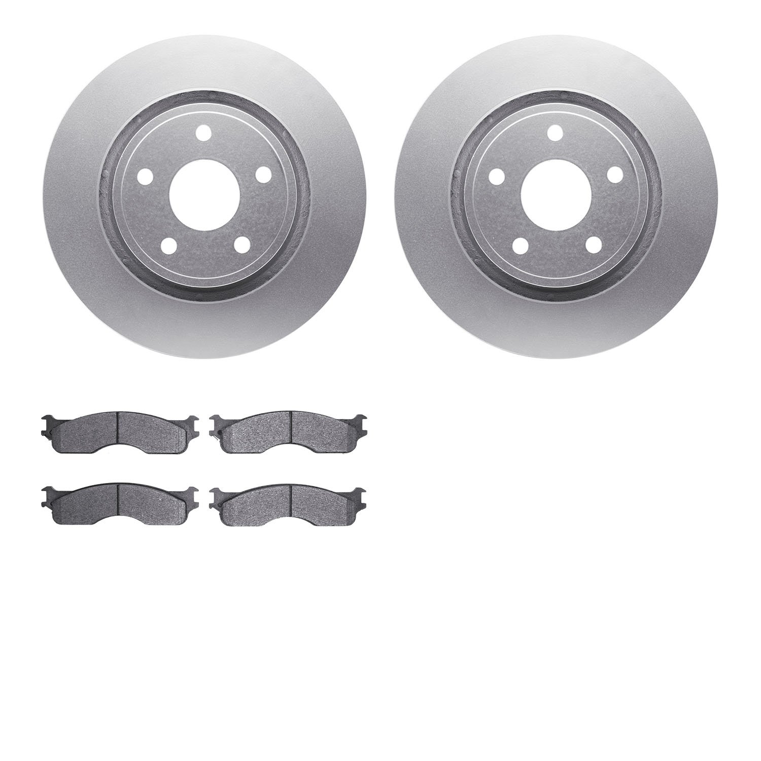 4502-40139 Geospec Brake Rotors w/5000 Advanced Brake Pads Kit, 2004-2004 Mopar, Position: Front