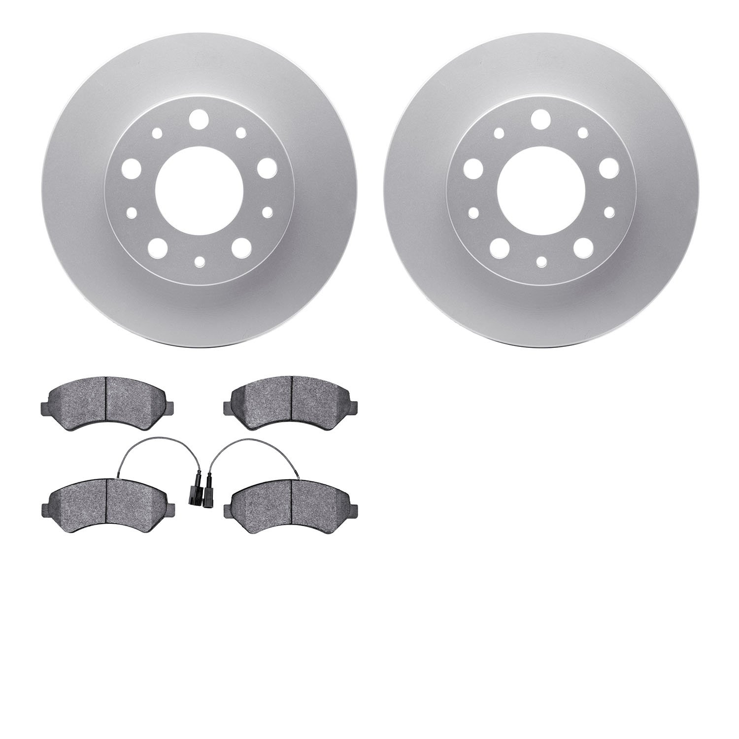 4502-40152 Geospec Brake Rotors w/5000 Advanced Brake Pads Kit, Fits Select Mopar, Position: Front