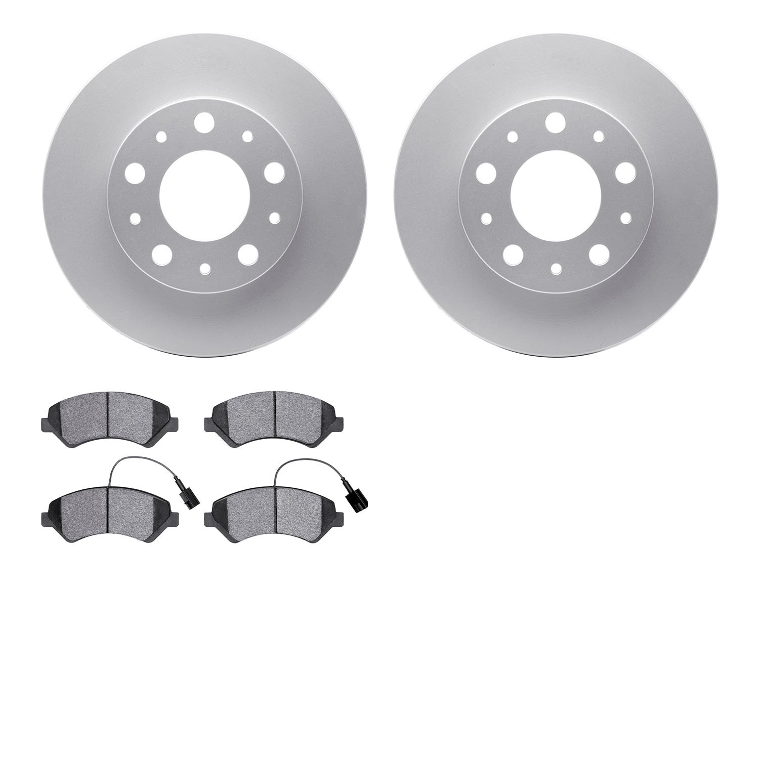 4502-40153 Geospec Brake Rotors w/5000 Advanced Brake Pads Kit, 2014-2021 Mopar, Position: Front