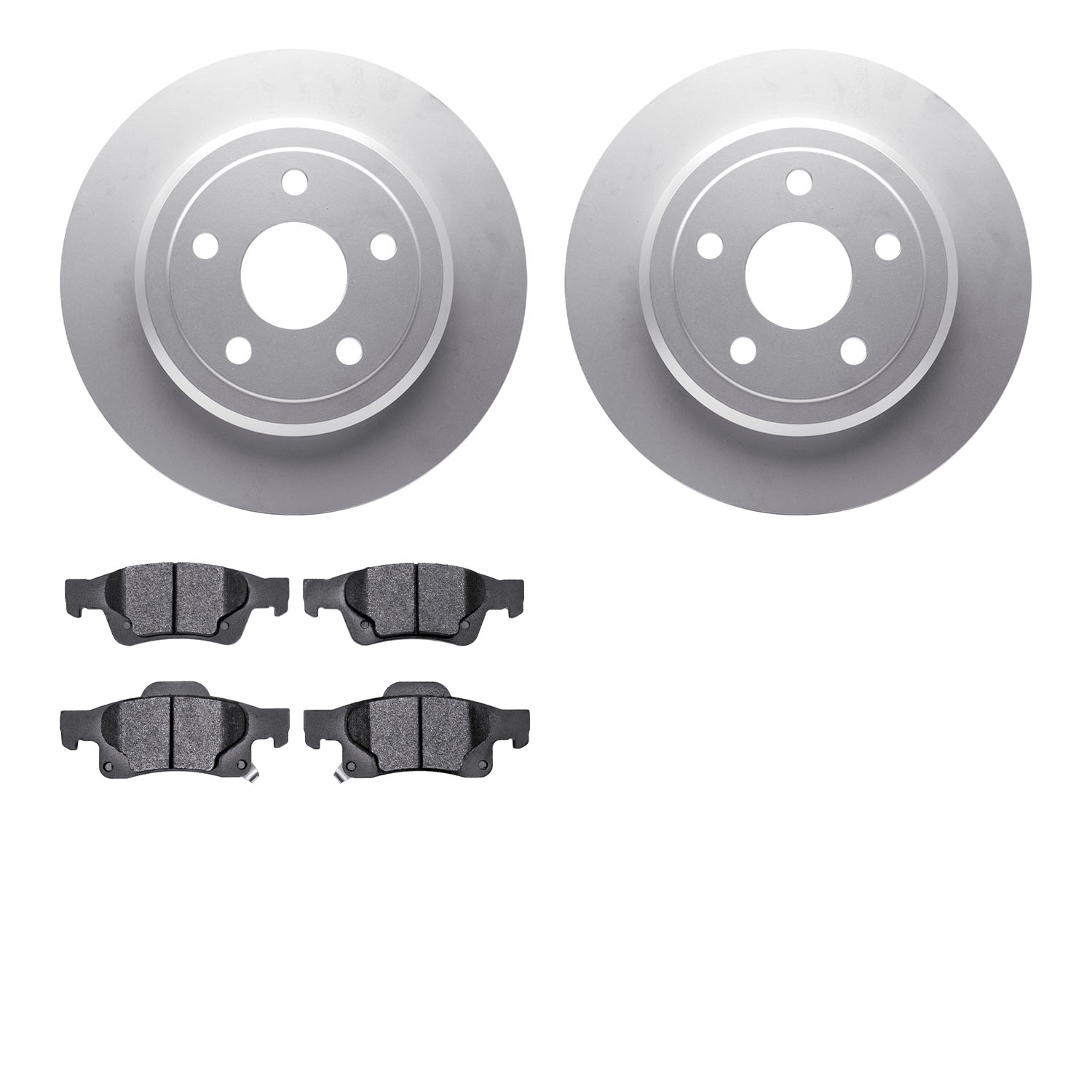 4502-42047 Geospec Brake Rotors w/5000 Advanced Brake Pads Kit, Fits Select Mopar, Position: Rear