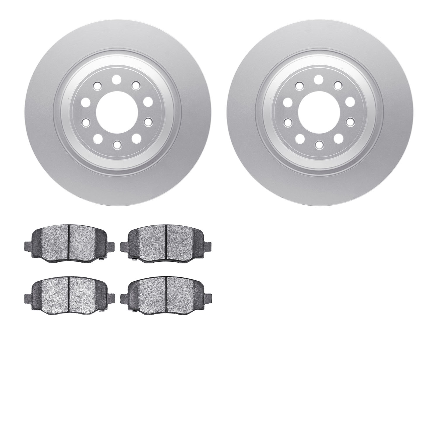 4502-42057 Geospec Brake Rotors w/5000 Advanced Brake Pads Kit, Fits Select Mopar, Position: Rear