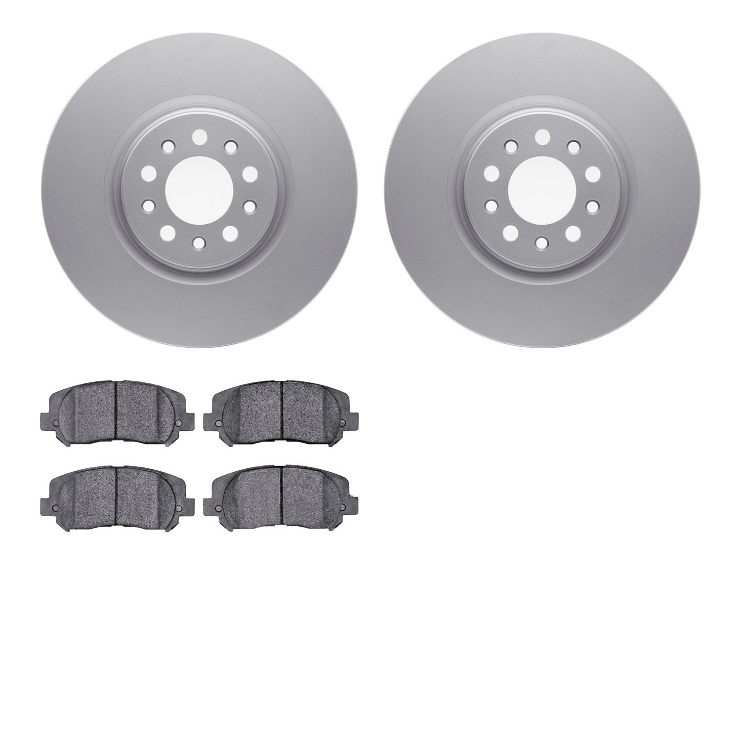 4502-42061 Geospec Brake Rotors w/5000 Advanced Brake Pads Kit, Fits Select Mopar, Position: Front