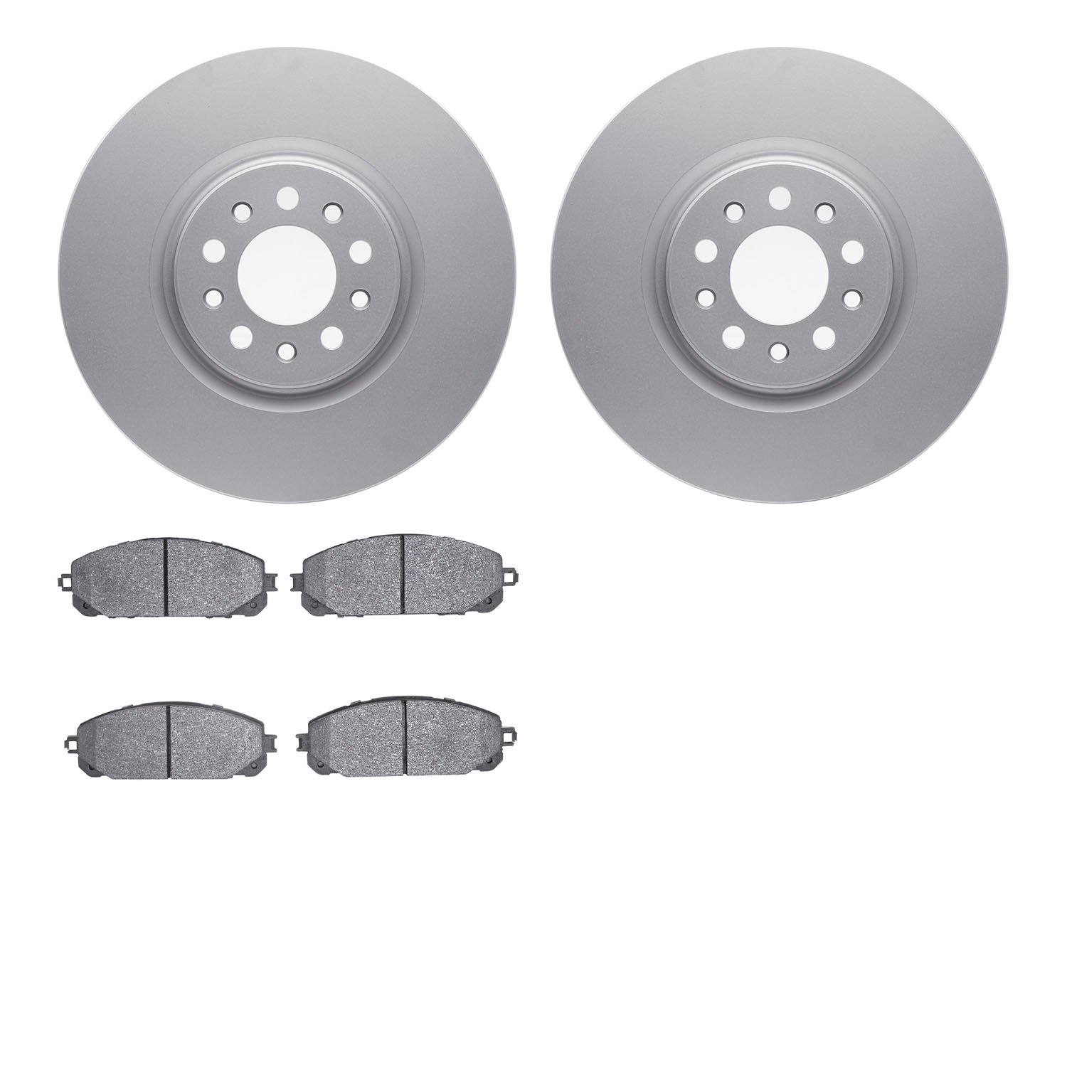 4502-42062 Geospec Brake Rotors w/5000 Advanced Brake Pads Kit, 2015-2021 Mopar, Position: Front