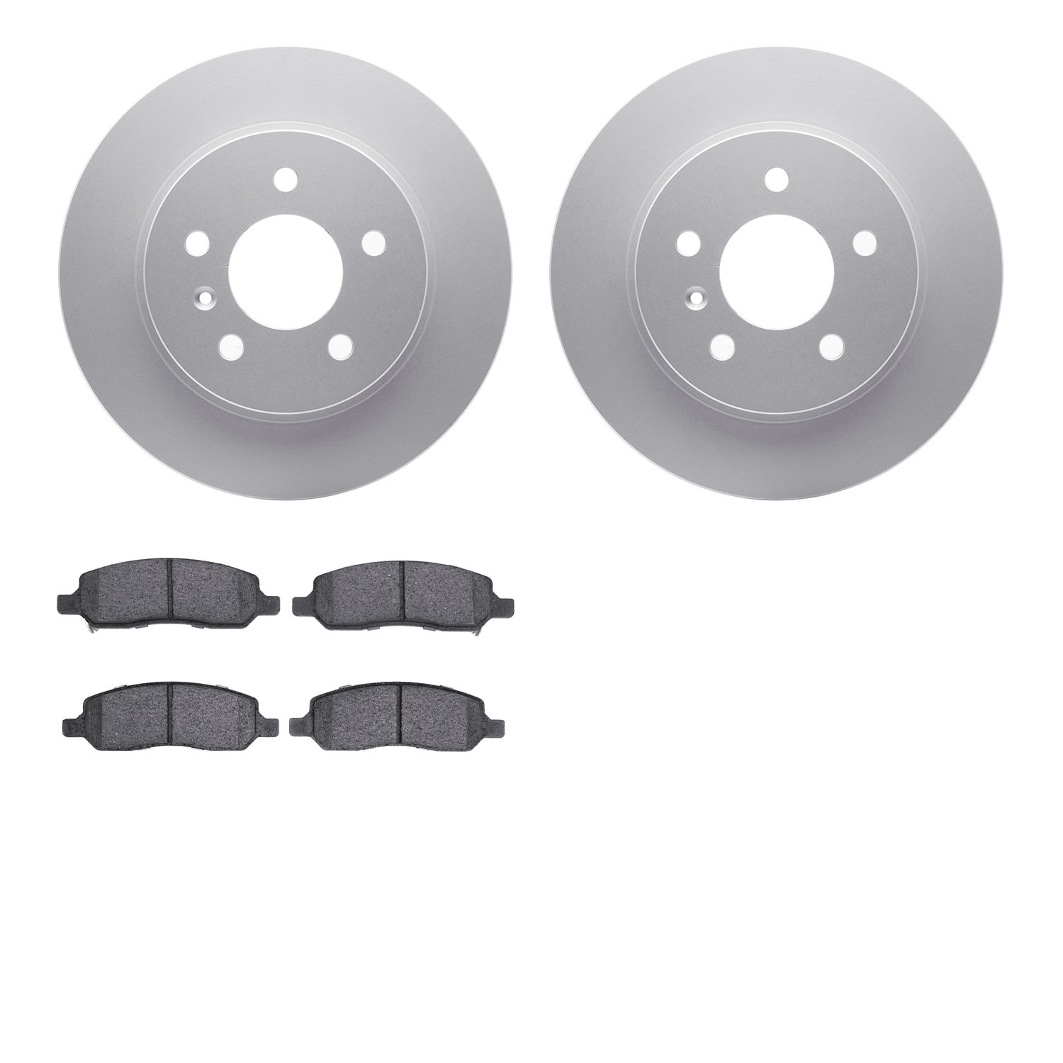 4502-45046 Geospec Brake Rotors w/5000 Advanced Brake Pads Kit, 2006-2011 GM, Position: Rear