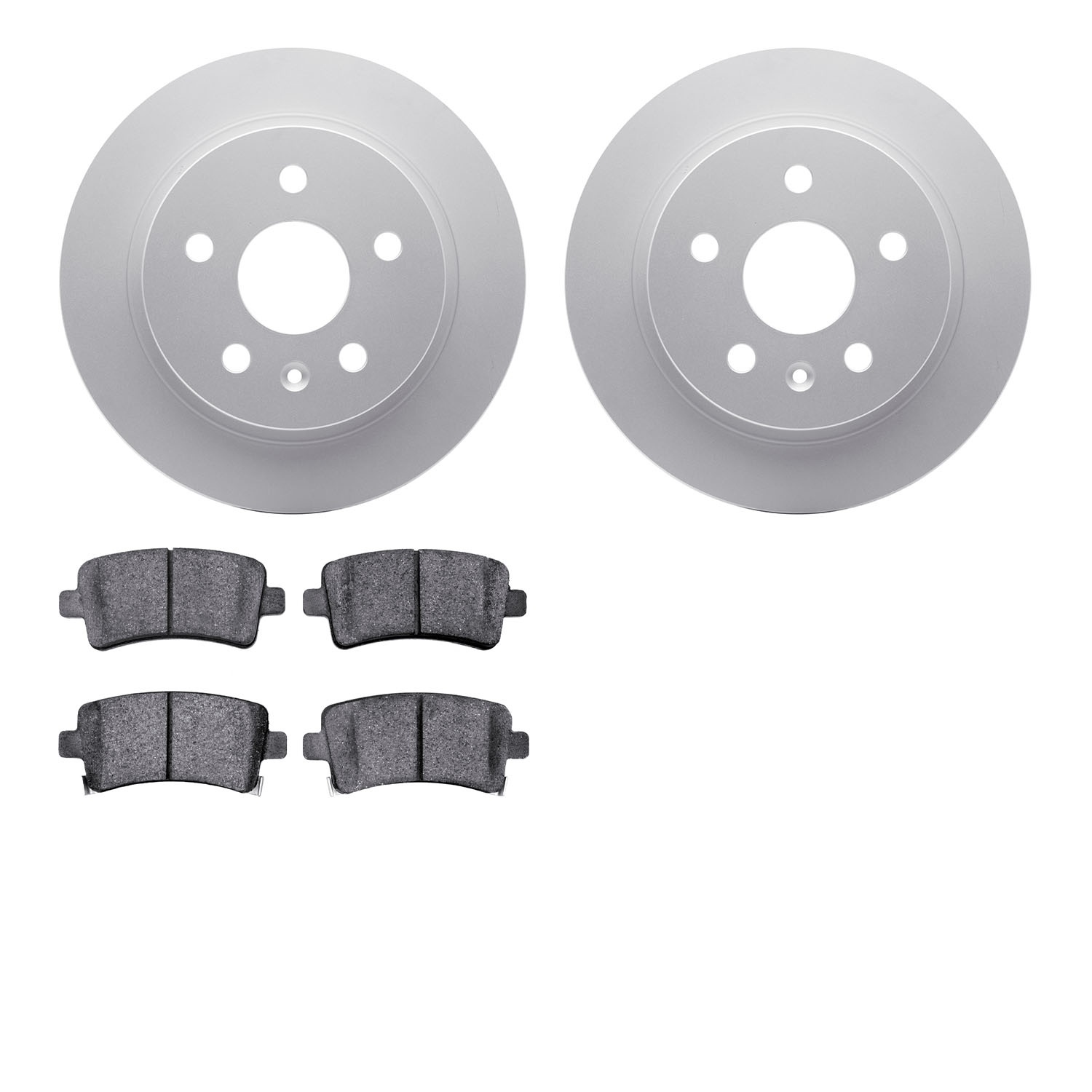 4502-45050 Geospec Brake Rotors w/5000 Advanced Brake Pads Kit, 2011-2016 GM, Position: Rear