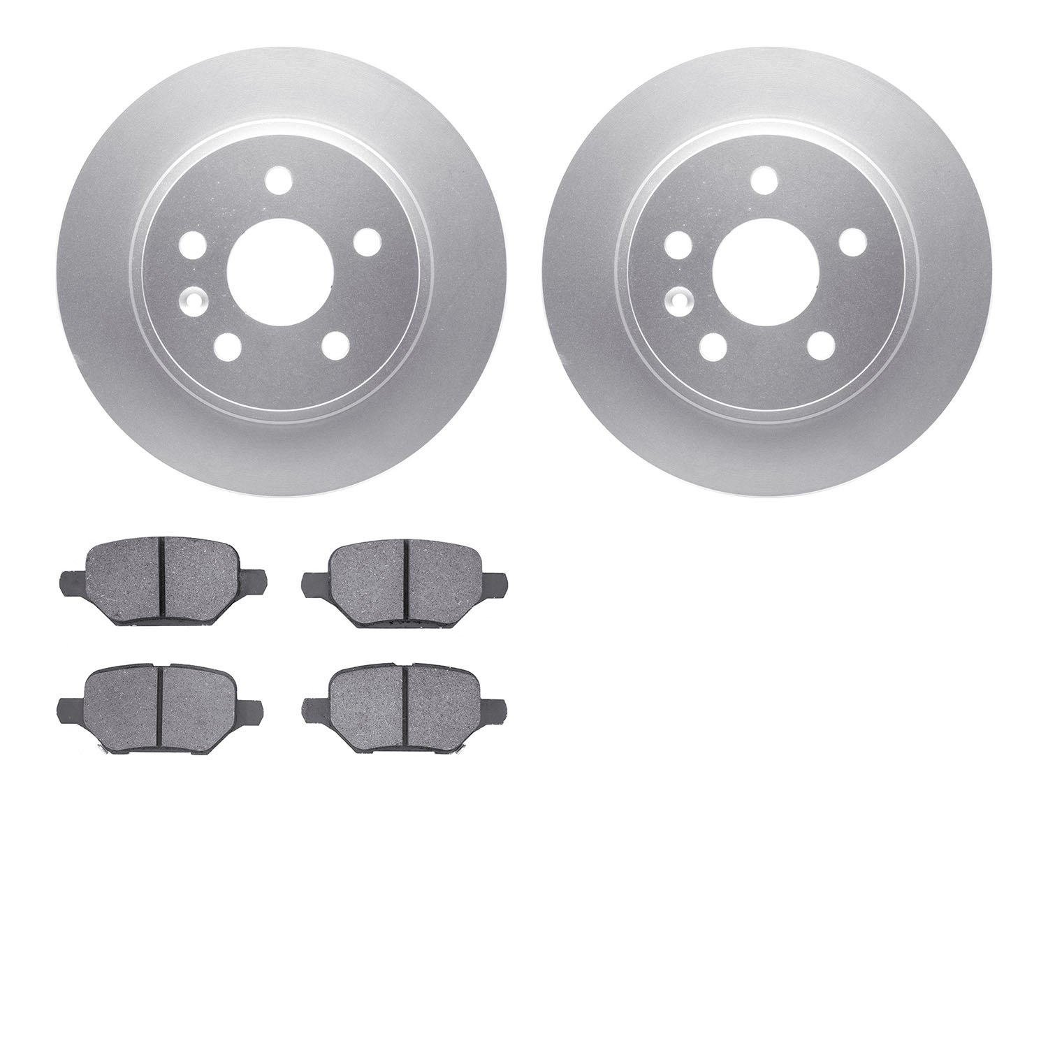 4502-45061 Geospec Brake Rotors w/5000 Advanced Brake Pads Kit, Fits Select GM, Position: Rear