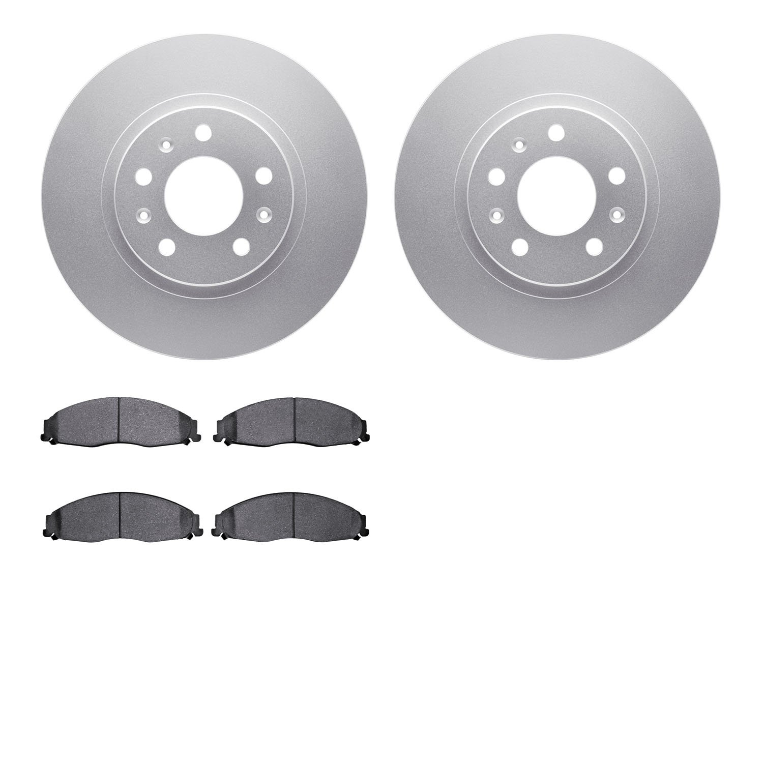 4502-46036 Geospec Brake Rotors w/5000 Advanced Brake Pads Kit, 2003-2007 GM, Position: Front