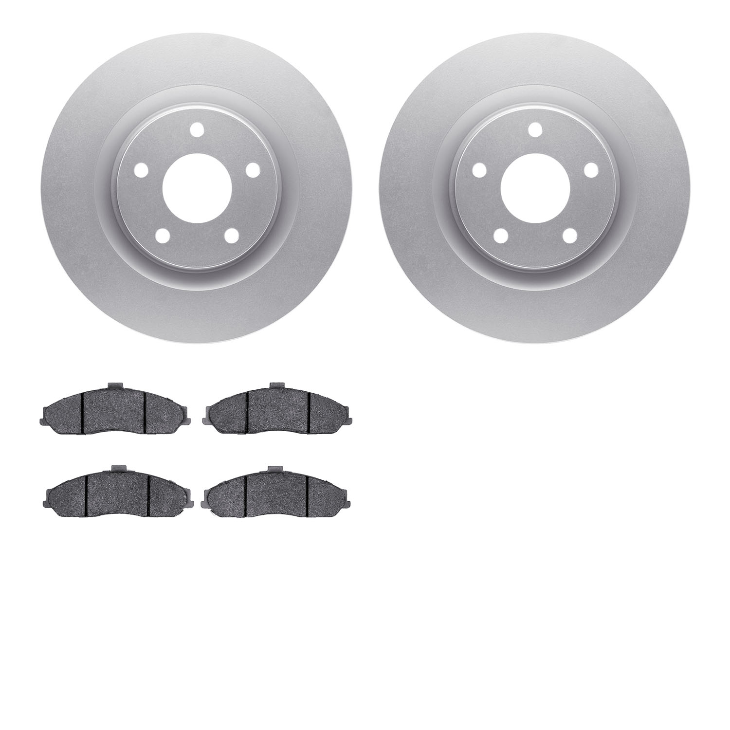 4502-46075 Geospec Brake Rotors w/5000 Advanced Brake Pads Kit, 2011-2013 GM, Position: Front