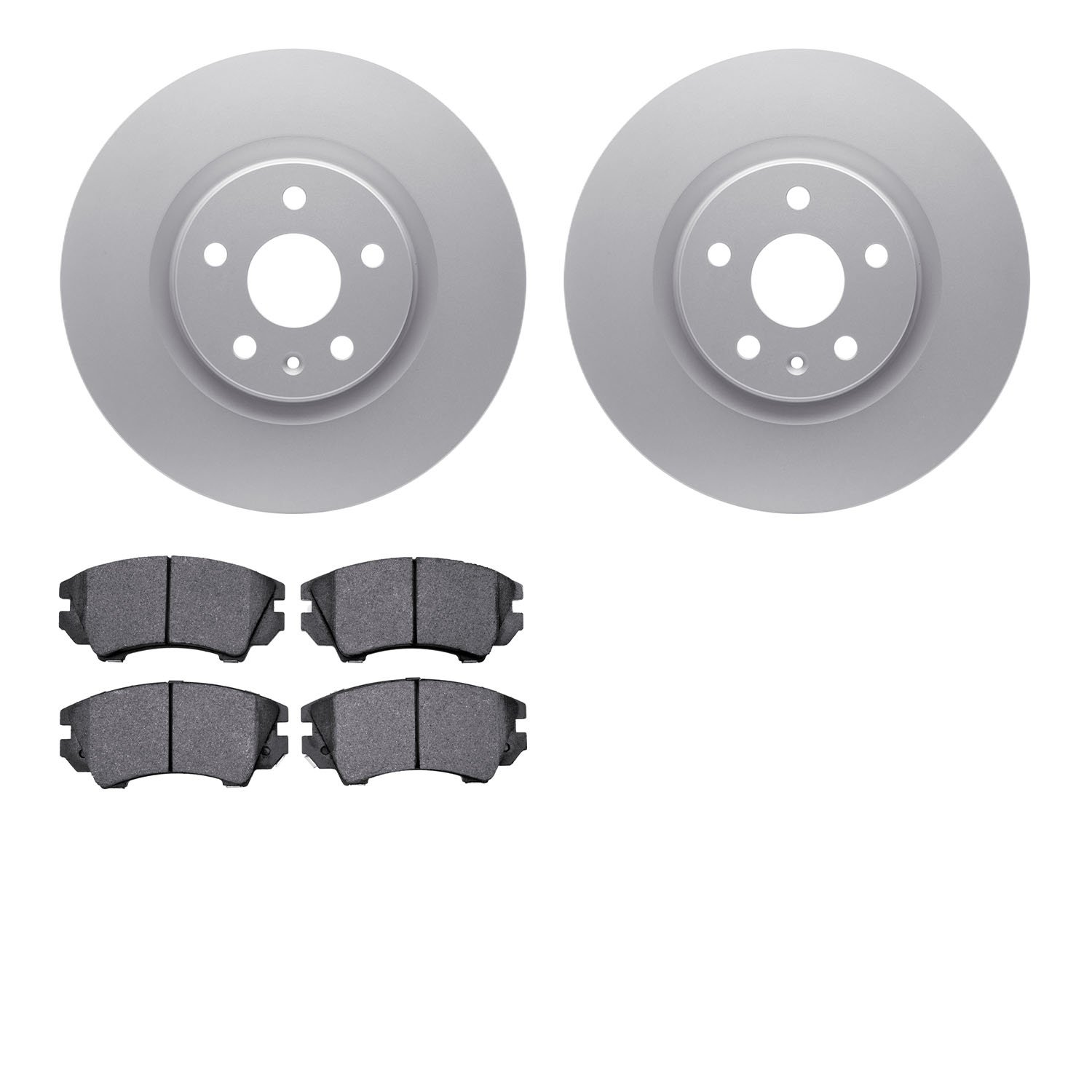 4502-46093 Geospec Brake Rotors w/5000 Advanced Brake Pads Kit, 2011-2017 GM, Position: Front