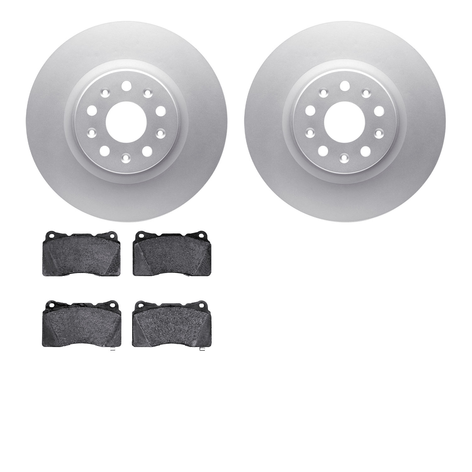 4502-46106 Geospec Brake Rotors w/5000 Advanced Brake Pads Kit, 2014-2020 GM, Position: Front