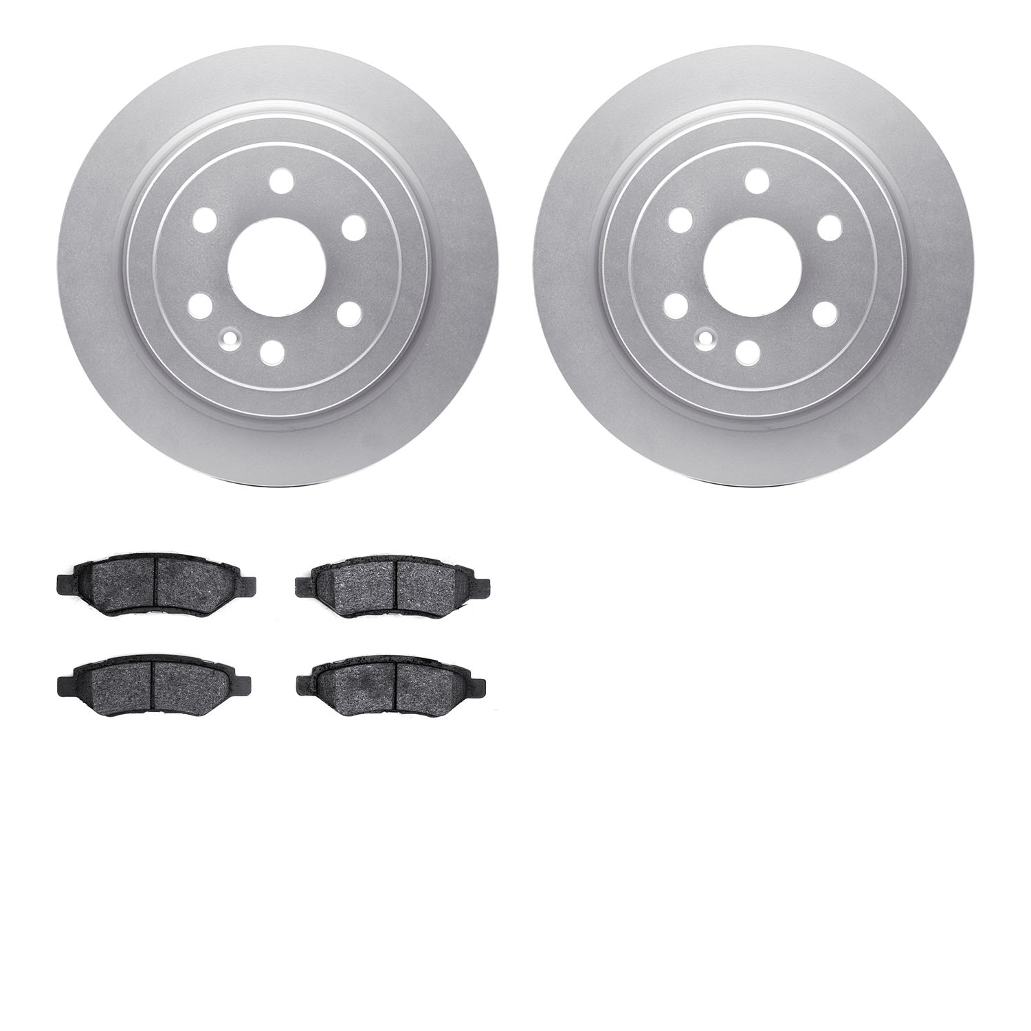 4502-46126 Geospec Brake Rotors w/5000 Advanced Brake Pads Kit, 2010-2016 GM, Position: Rear