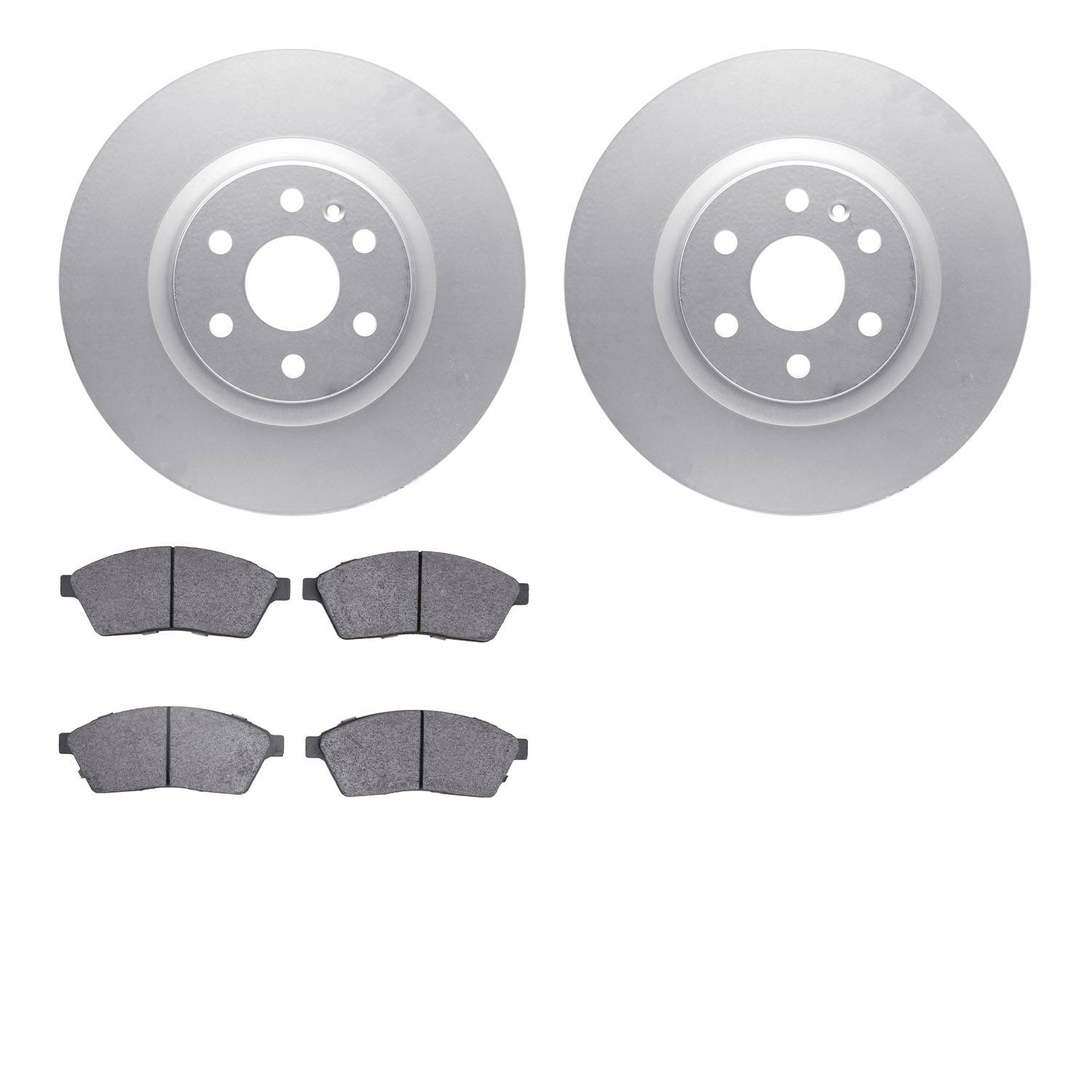 4502-46128 Geospec Brake Rotors w/5000 Advanced Brake Pads Kit, 2010-2016 GM, Position: Front