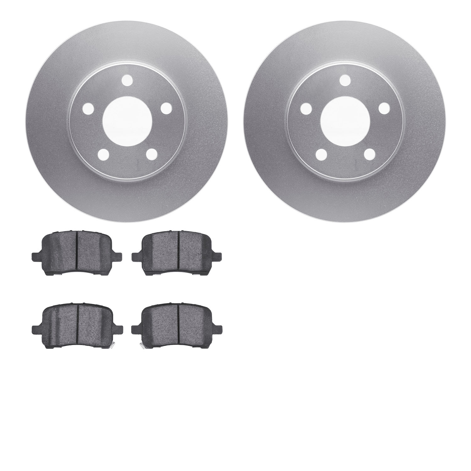 4502-47069 Geospec Brake Rotors w/5000 Advanced Brake Pads Kit, 2004-2008 GM, Position: Front