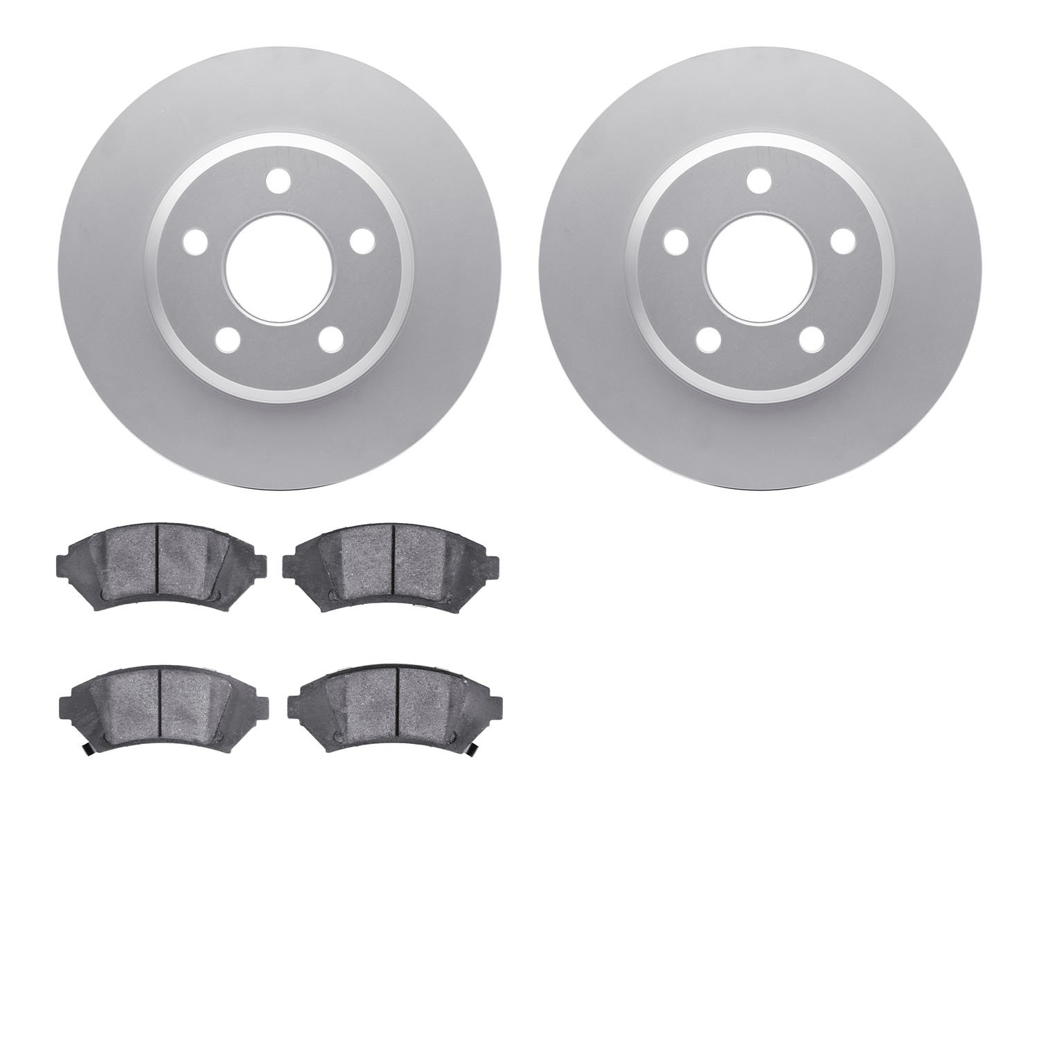 4502-47071 Geospec Brake Rotors w/5000 Advanced Brake Pads Kit, 2005-2005 GM, Position: Front