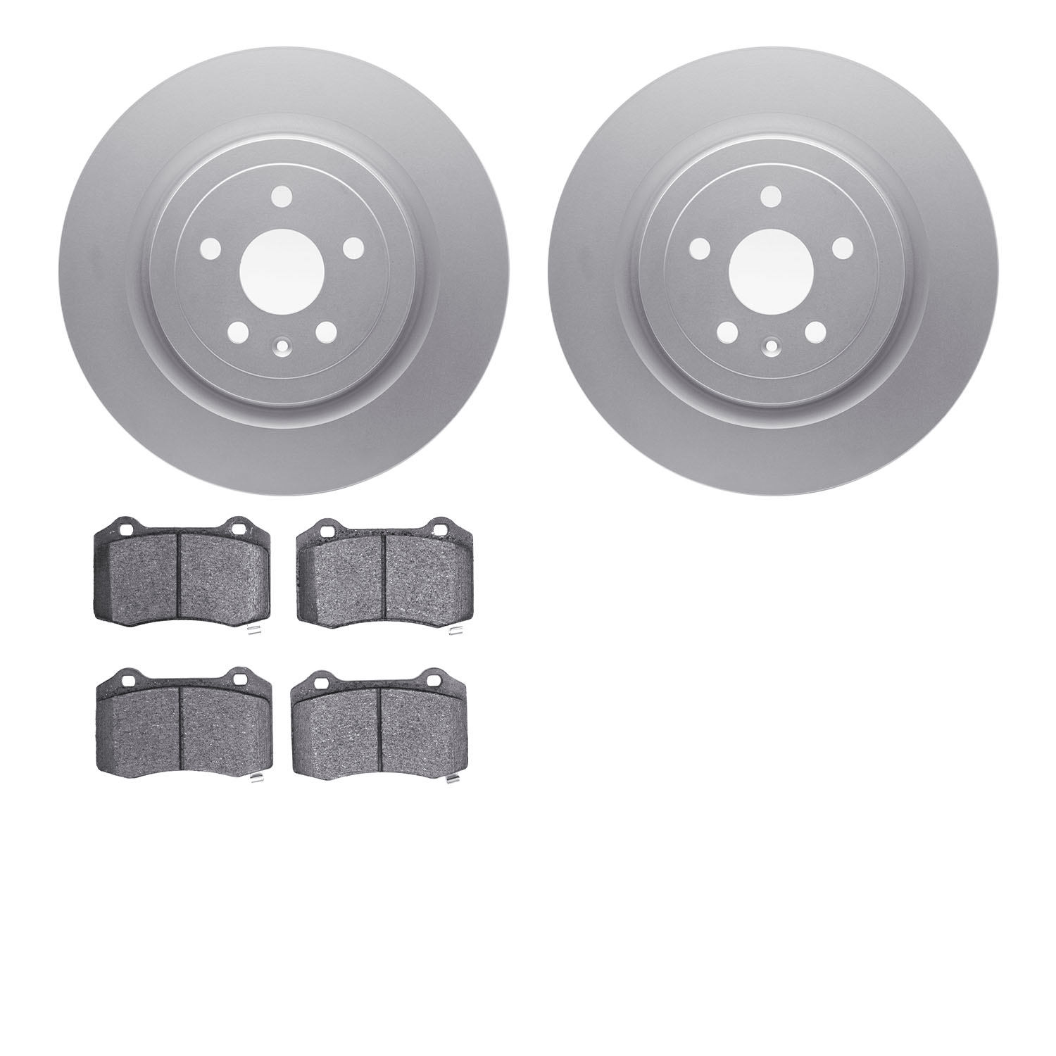 4502-47083 Geospec Brake Rotors w/5000 Advanced Brake Pads Kit, Fits Select GM, Position: Rear