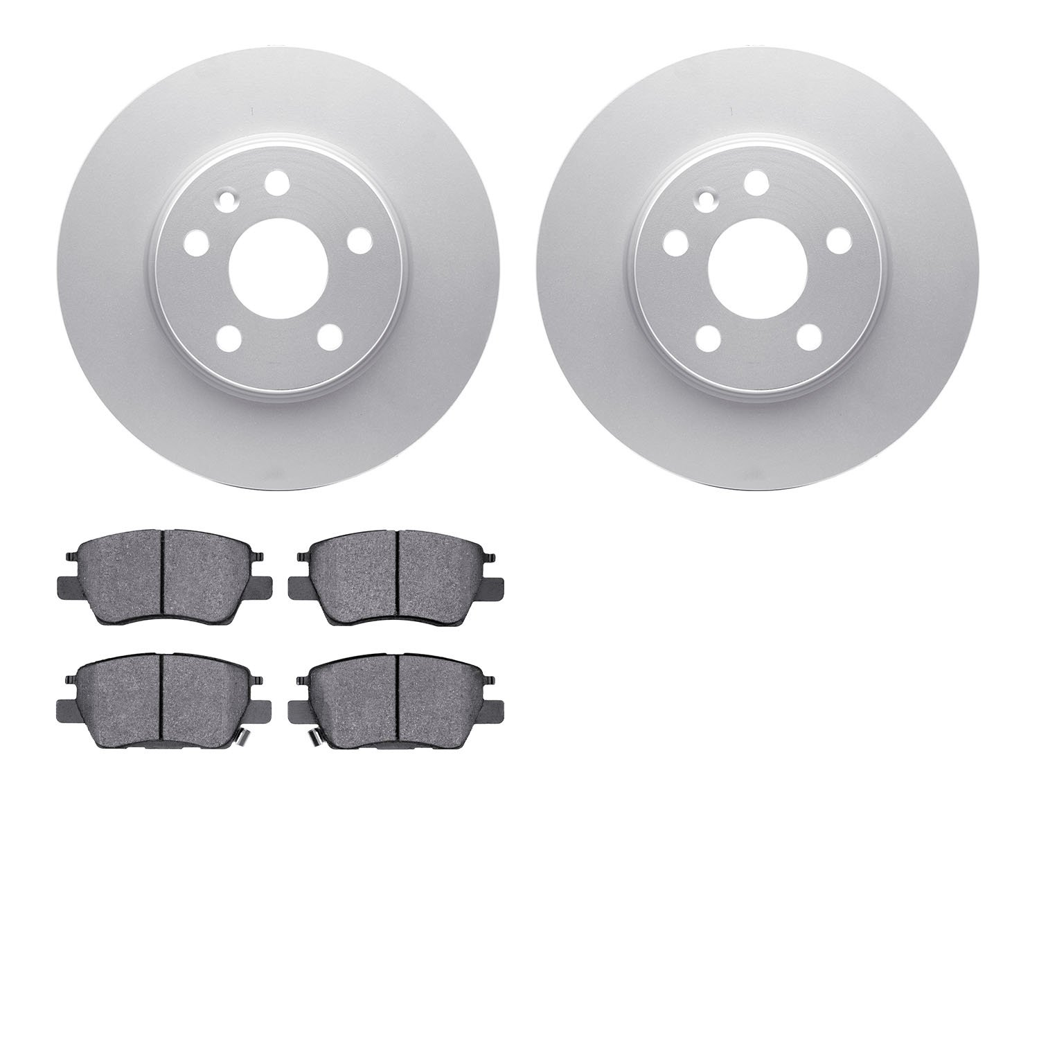 4502-47086 Geospec Brake Rotors w/5000 Advanced Brake Pads Kit, Fits Select GM, Position: Front