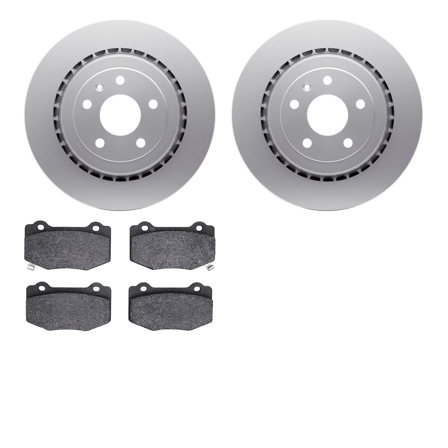 4502-47089 Geospec Brake Rotors w/5000 Advanced Brake Pads Kit, 2014-2019 GM, Position: Rear