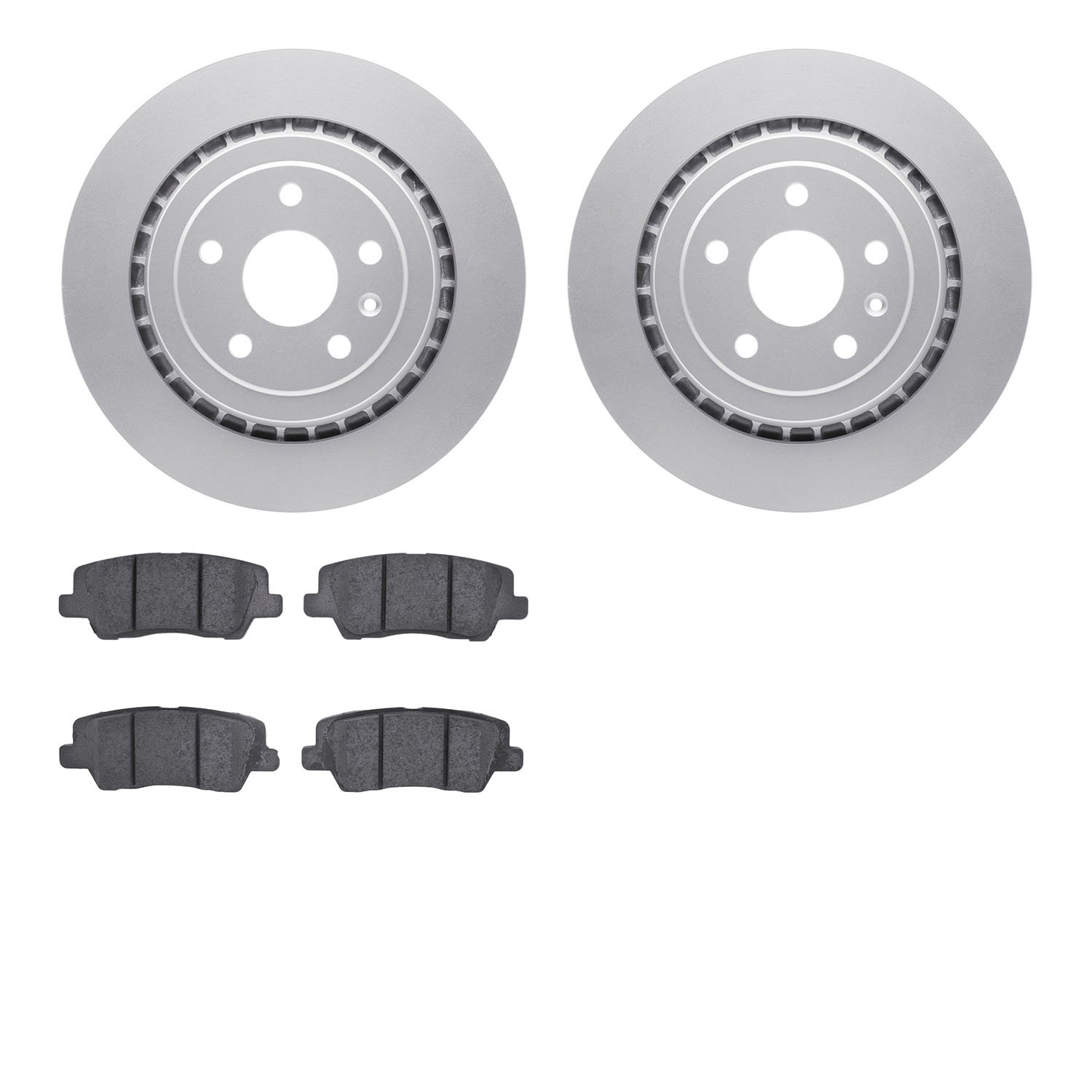 4502-47115 Geospec Brake Rotors w/5000 Advanced Brake Pads Kit, 2015-2019 GM, Position: Rear