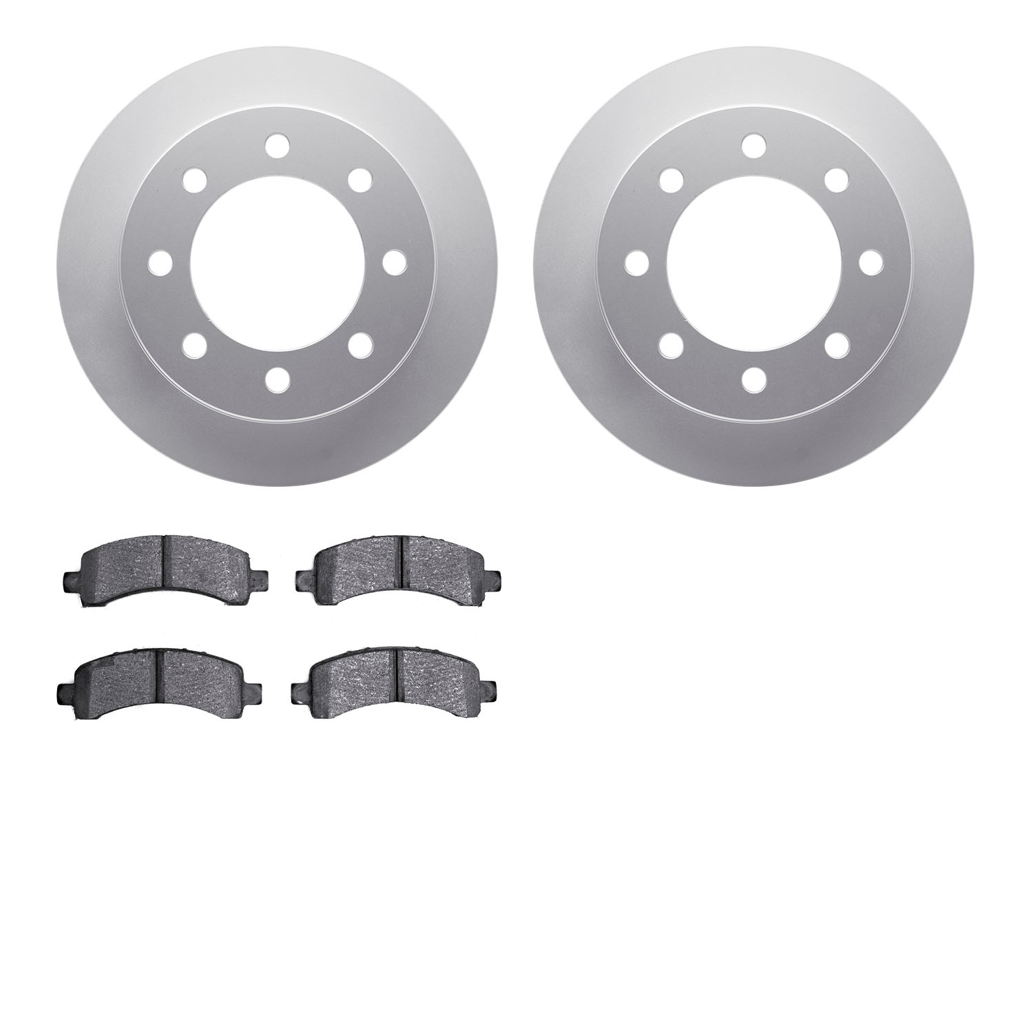 4502-48101 Geospec Brake Rotors w/5000 Advanced Brake Pads Kit, 2003-2017 GM, Position: Rear