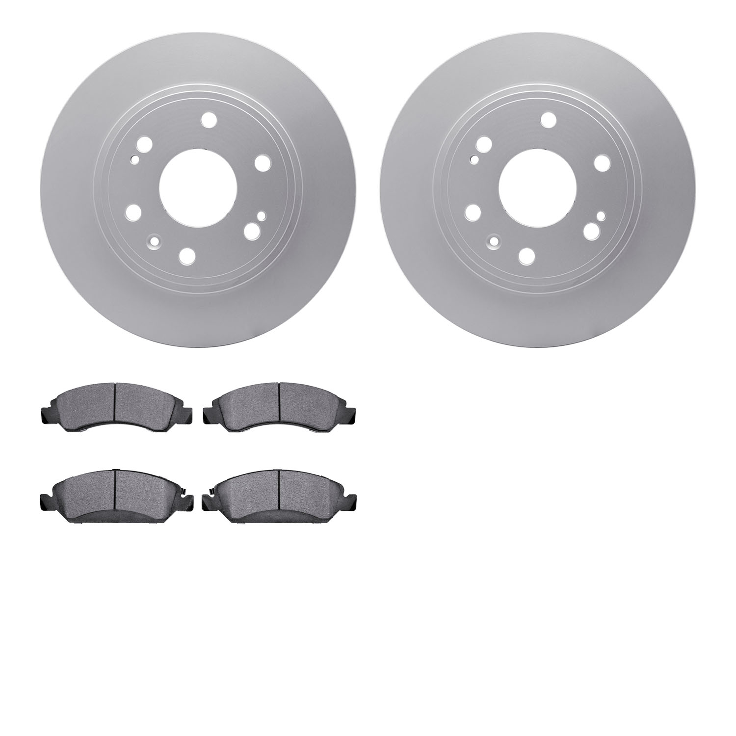 4502-48139 Geospec Brake Rotors w/5000 Advanced Brake Pads Kit, 2009-2020 GM, Position: Front