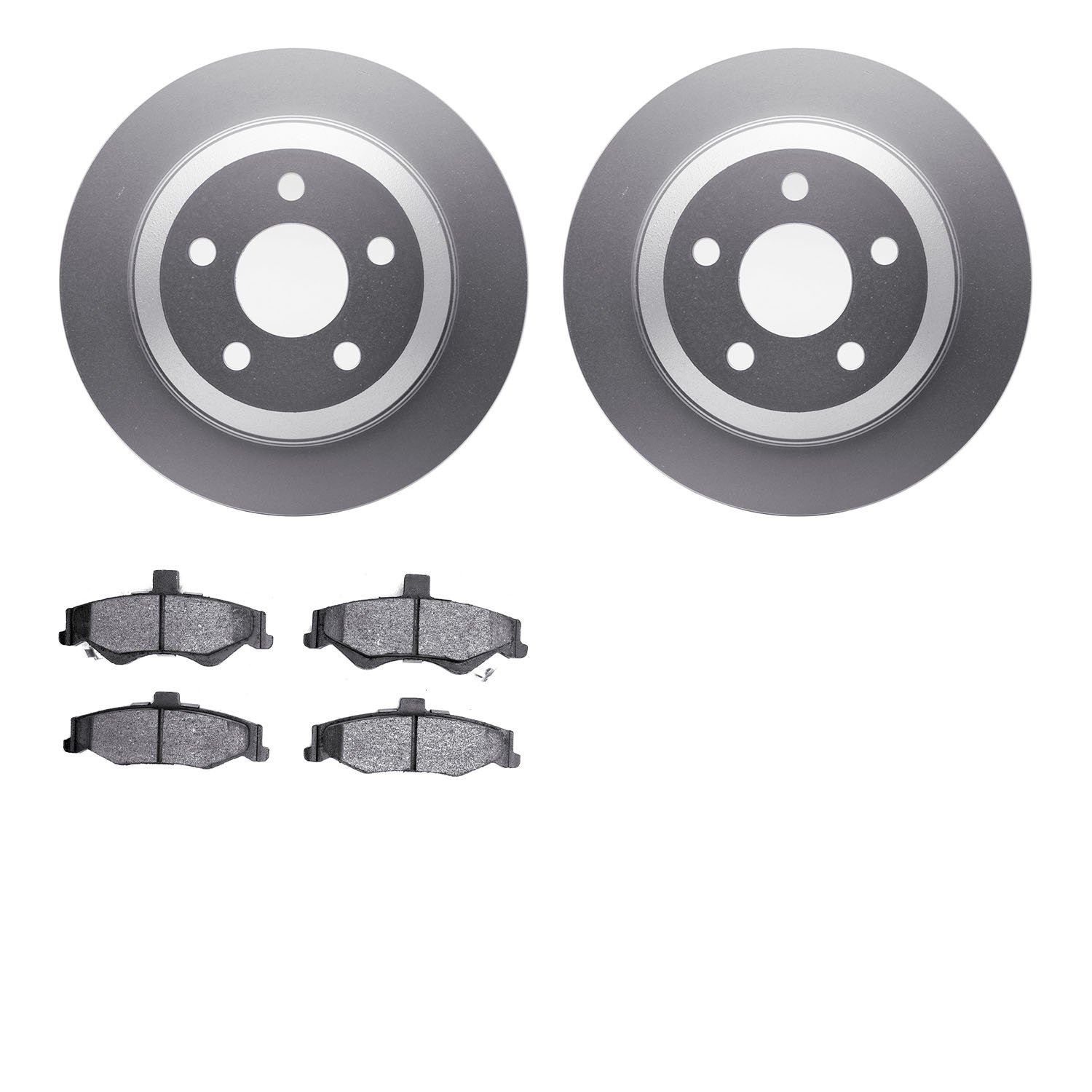 4502-52027 Geospec Brake Rotors w/5000 Advanced Brake Pads Kit, 1998-2002 GM, Position: Rear