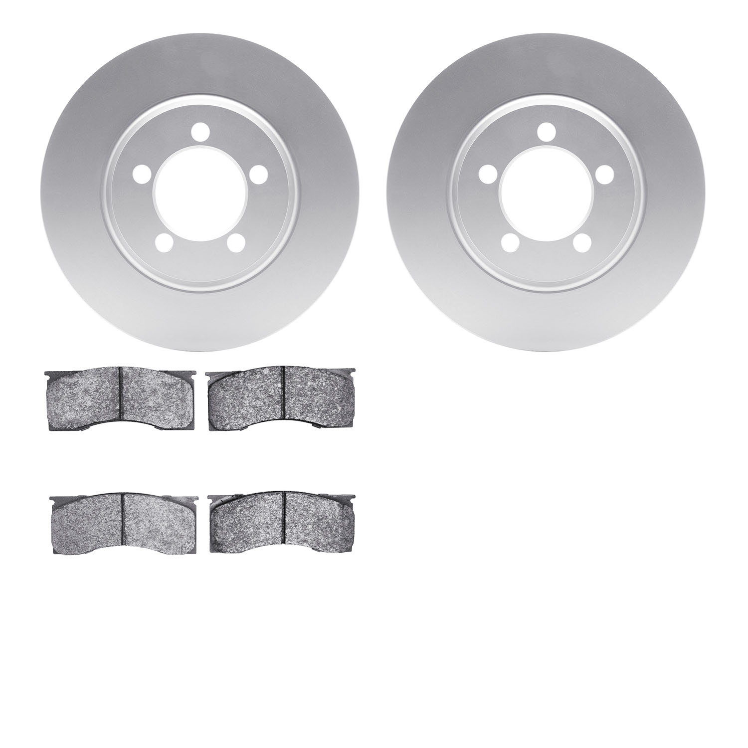 4502-55019 Geospec Brake Rotors w/5000 Advanced Brake Pads Kit, 1965-1966 Ford/Lincoln/Mercury/Mazda, Position: Front