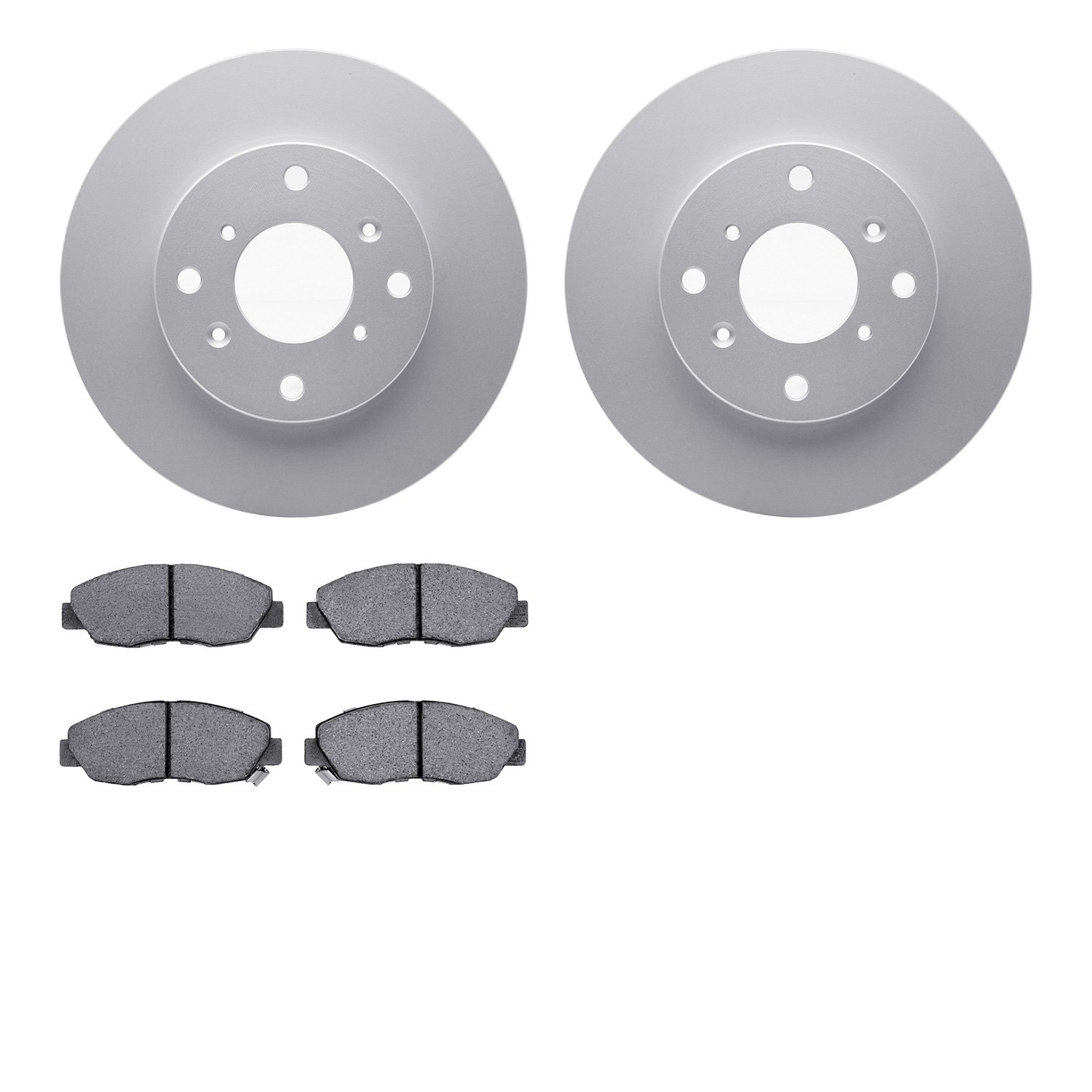 4502-59107 Geospec Brake Rotors w/5000 Advanced Brake Pads Kit, 1998-1999 Acura/Honda, Position: Front