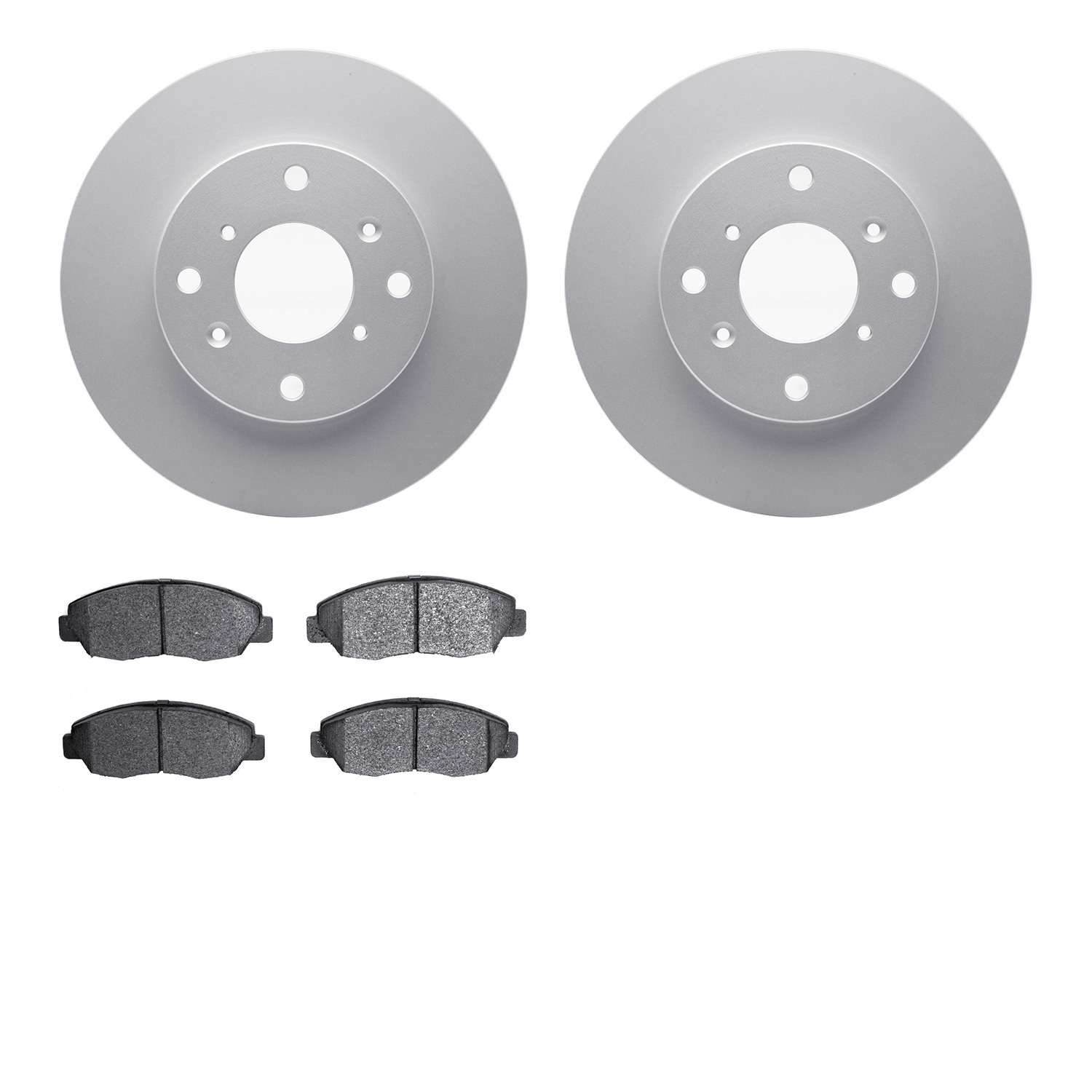 4502-59108 Geospec Brake Rotors w/5000 Advanced Brake Pads Kit, 1998-2002 Acura/Honda, Position: Front