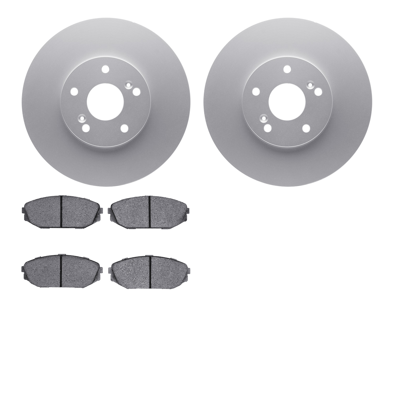 4502-59144 Geospec Brake Rotors w/5000 Advanced Brake Pads Kit, 1999-2004 Acura/Honda, Position: Front