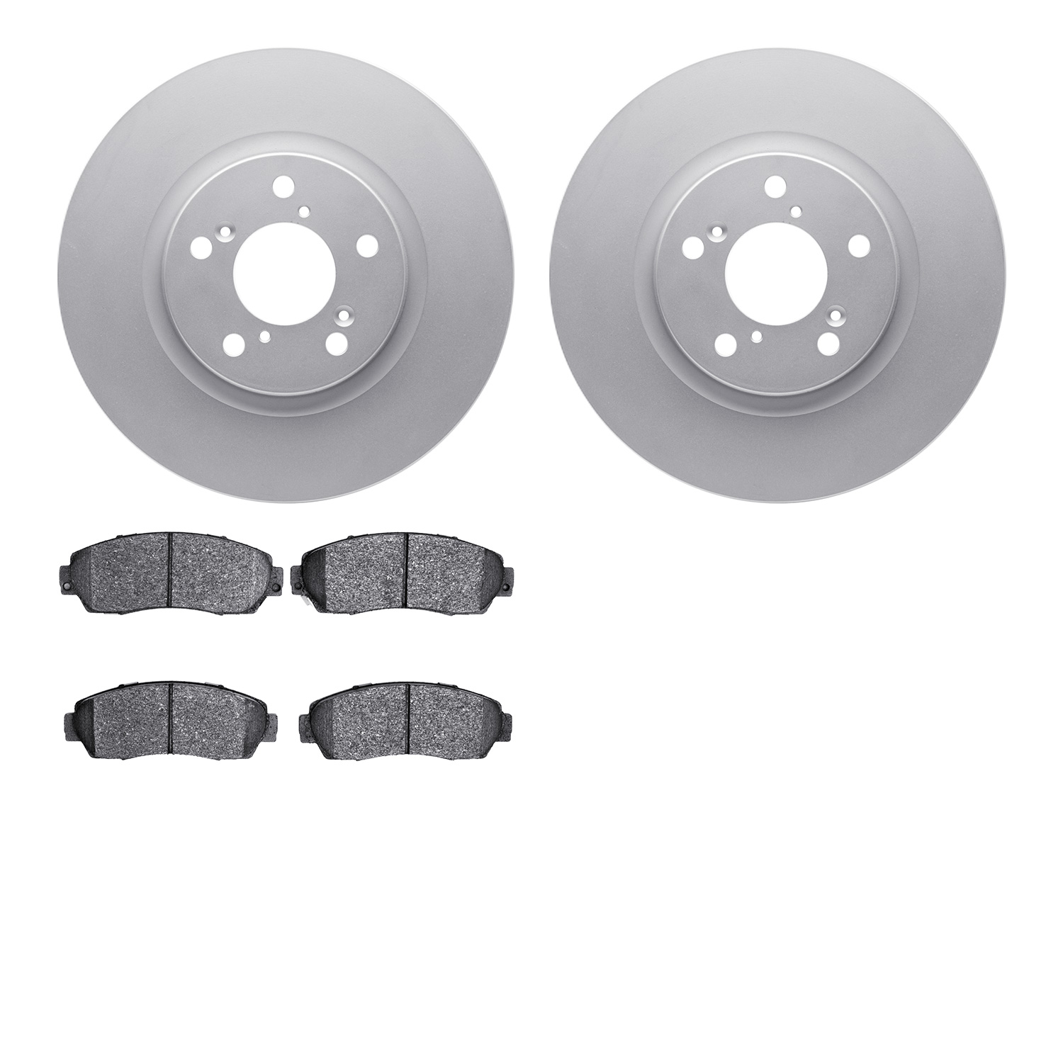 4502-59167 Geospec Brake Rotors w/5000 Advanced Brake Pads Kit, 2011-2014 Acura/Honda, Position: Front