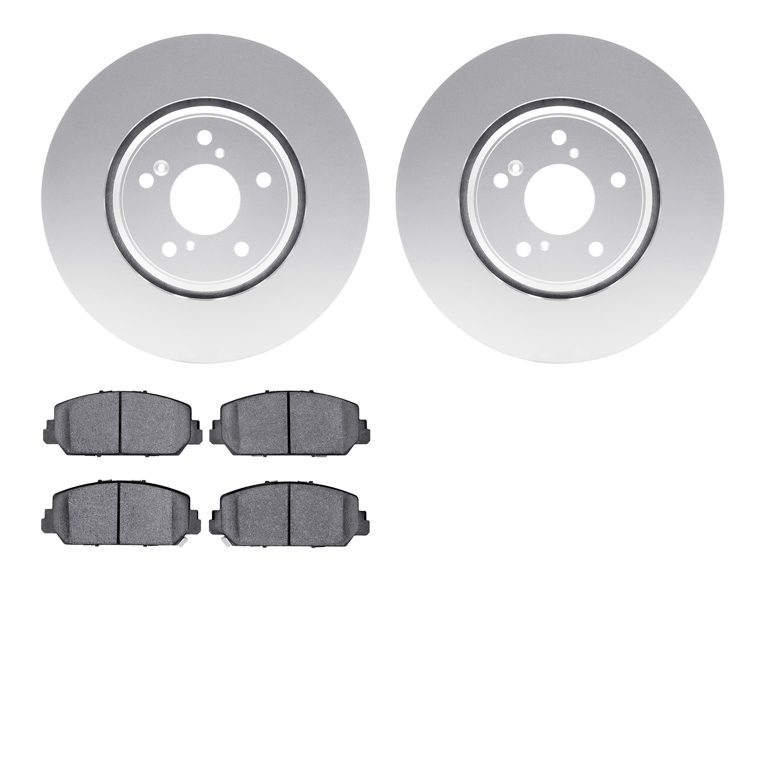 4502-59185 Geospec Brake Rotors w/5000 Advanced Brake Pads Kit, Fits Select Acura/Honda, Position: Front