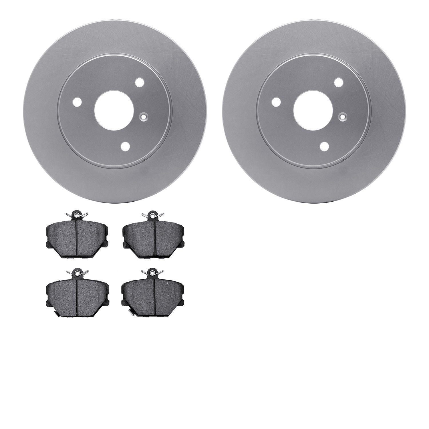 4502-63179 Geospec Brake Rotors w/5000 Advanced Brake Pads Kit, 2005-2016 Smart, Position: Front