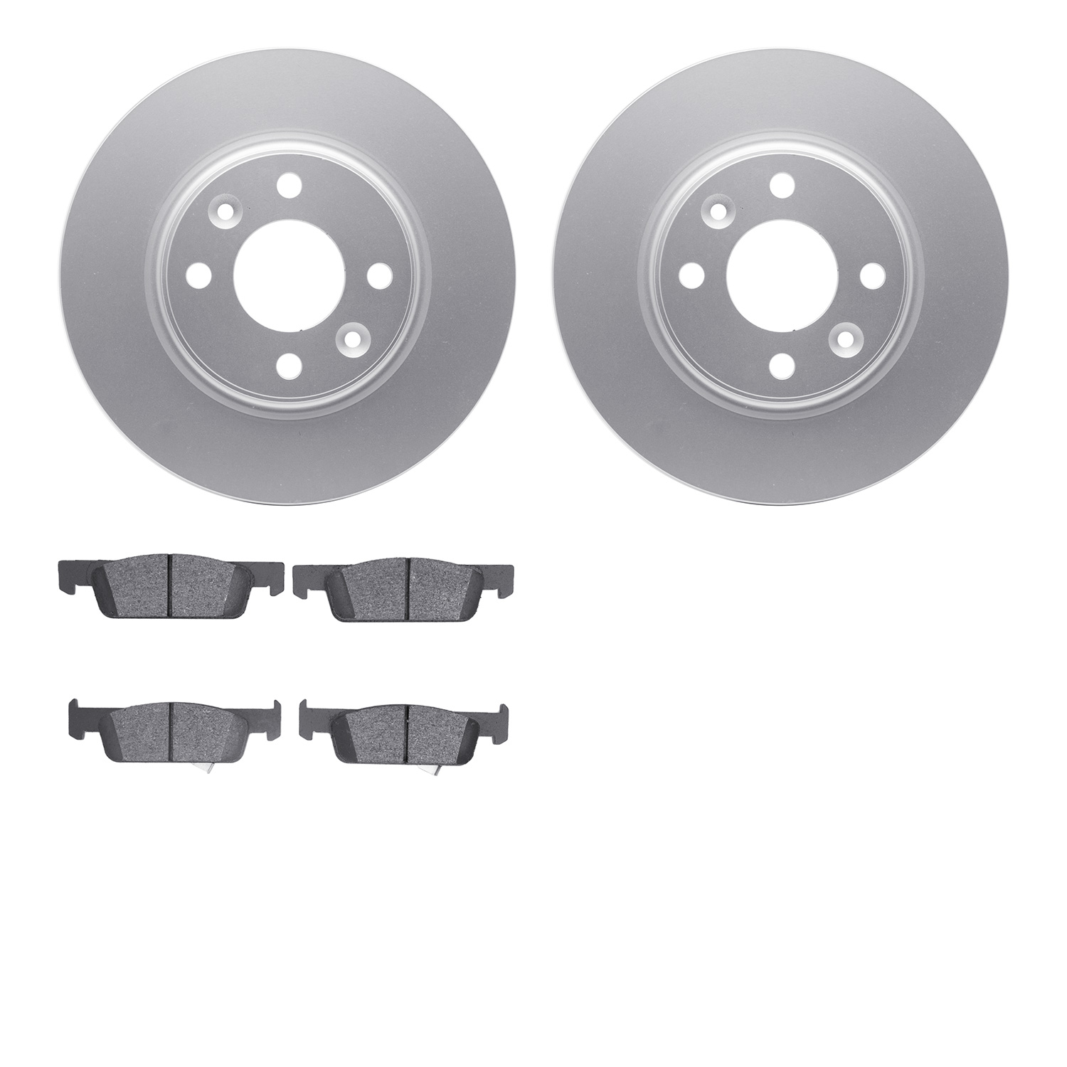 Geospec Brake Rotors w/5000 Advanced Brake Pads Kit,