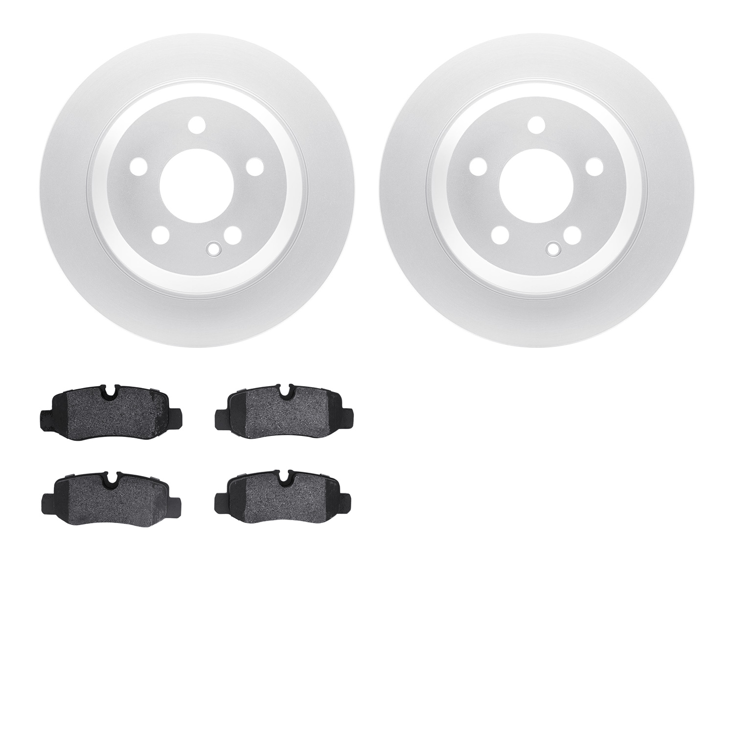 4502-63227 Geospec Brake Rotors w/5000 Advanced Brake Pads Kit, Fits Select Mercedes-Benz, Position: Rear