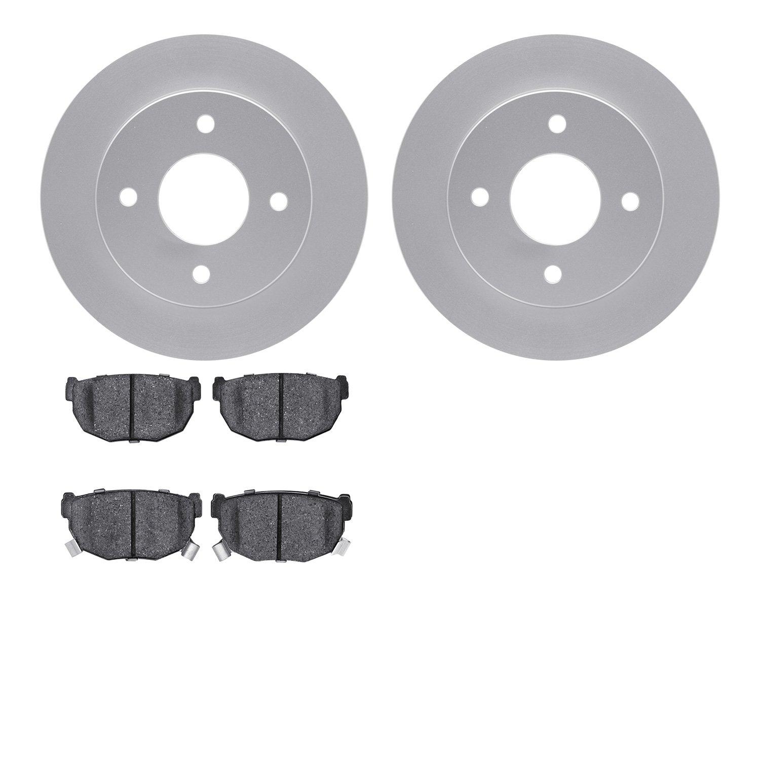 4502-67075 Geospec Brake Rotors w/5000 Advanced Brake Pads Kit, 1989-1998 Infiniti/Nissan, Position: Rear