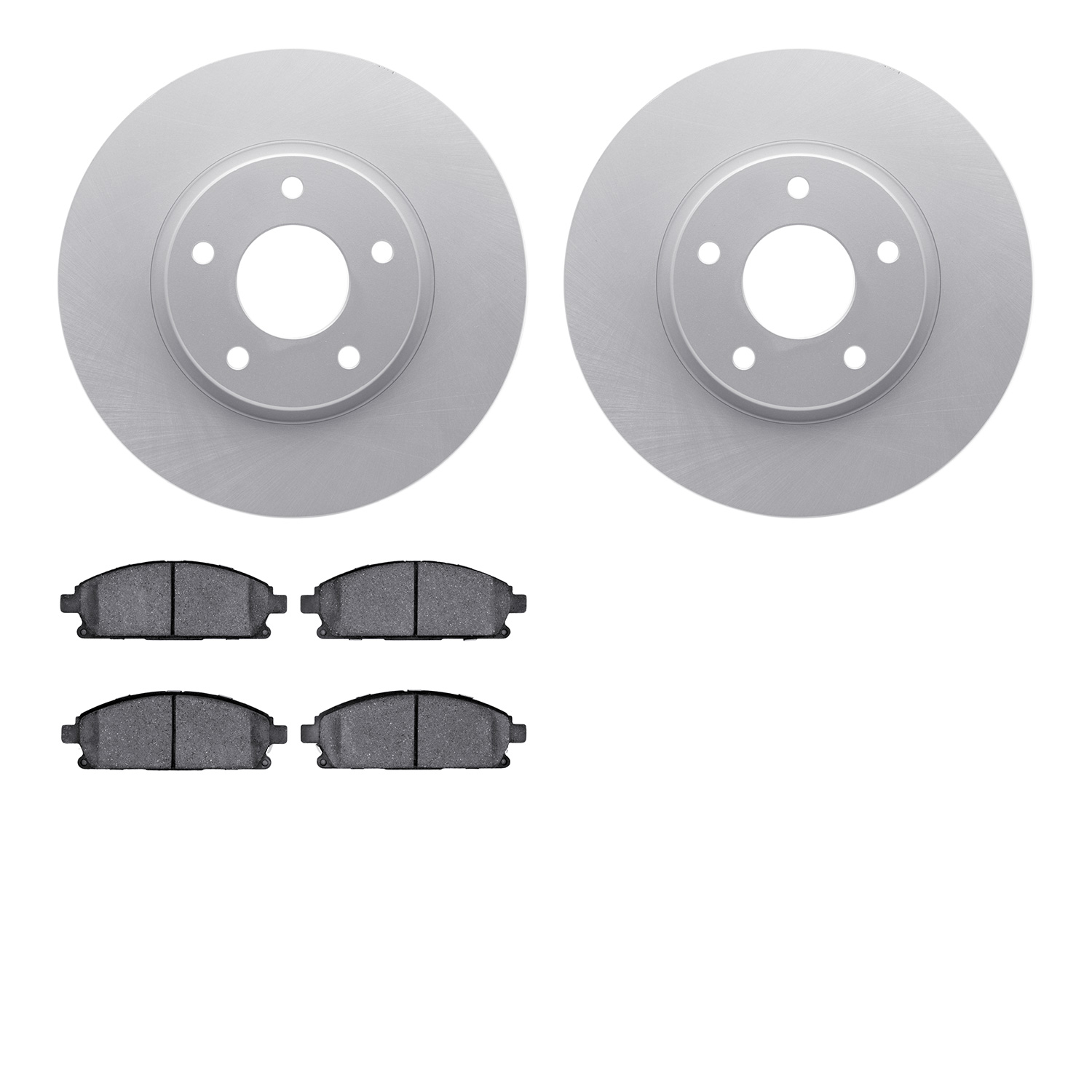 4502-67124 Geospec Brake Rotors w/5000 Advanced Brake Pads Kit, 2004-2017 Infiniti/Nissan, Position: Front