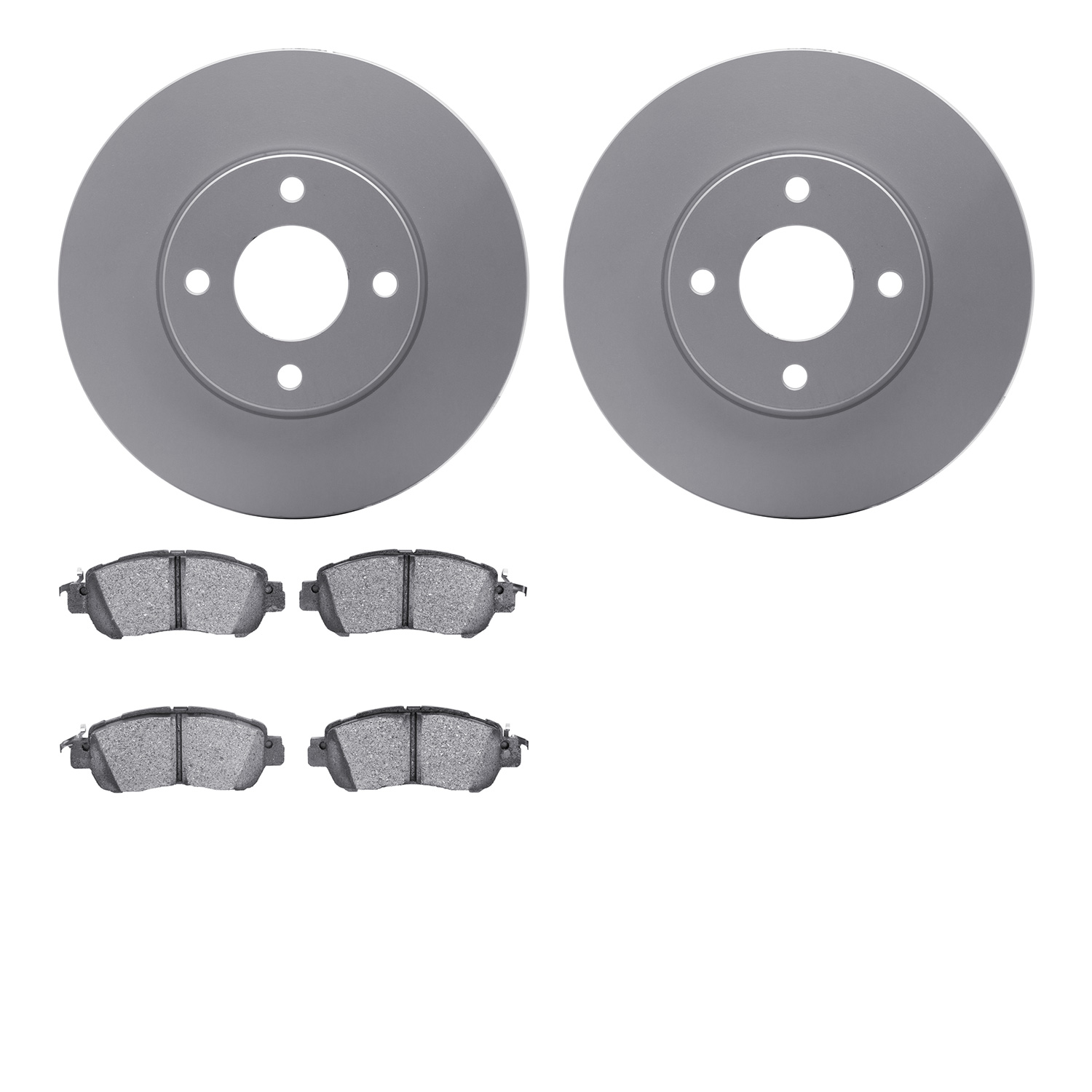 4502-67158 Geospec Brake Rotors w/5000 Advanced Brake Pads Kit, Fits Select Infiniti/Nissan, Position: Front