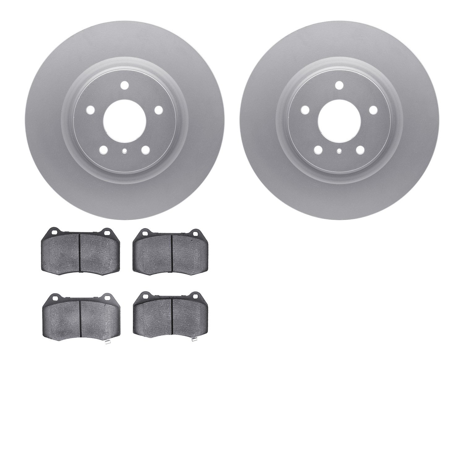 4502-68018 Geospec Brake Rotors w/5000 Advanced Brake Pads Kit, 2003-2008 Infiniti/Nissan, Position: Front