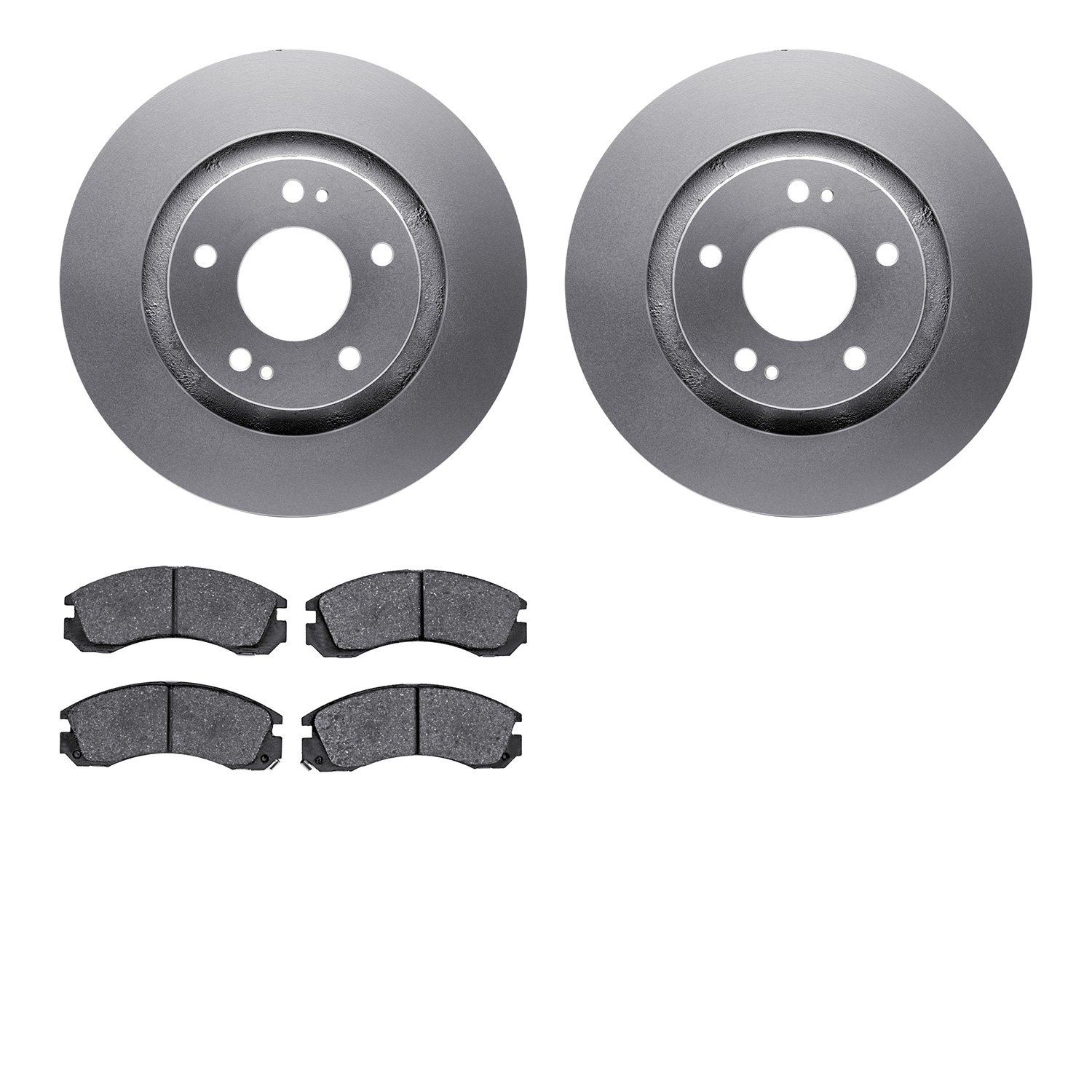 4502-72070 Geospec Brake Rotors w/5000 Advanced Brake Pads Kit, Fits Select Mitsubishi, Position: Front