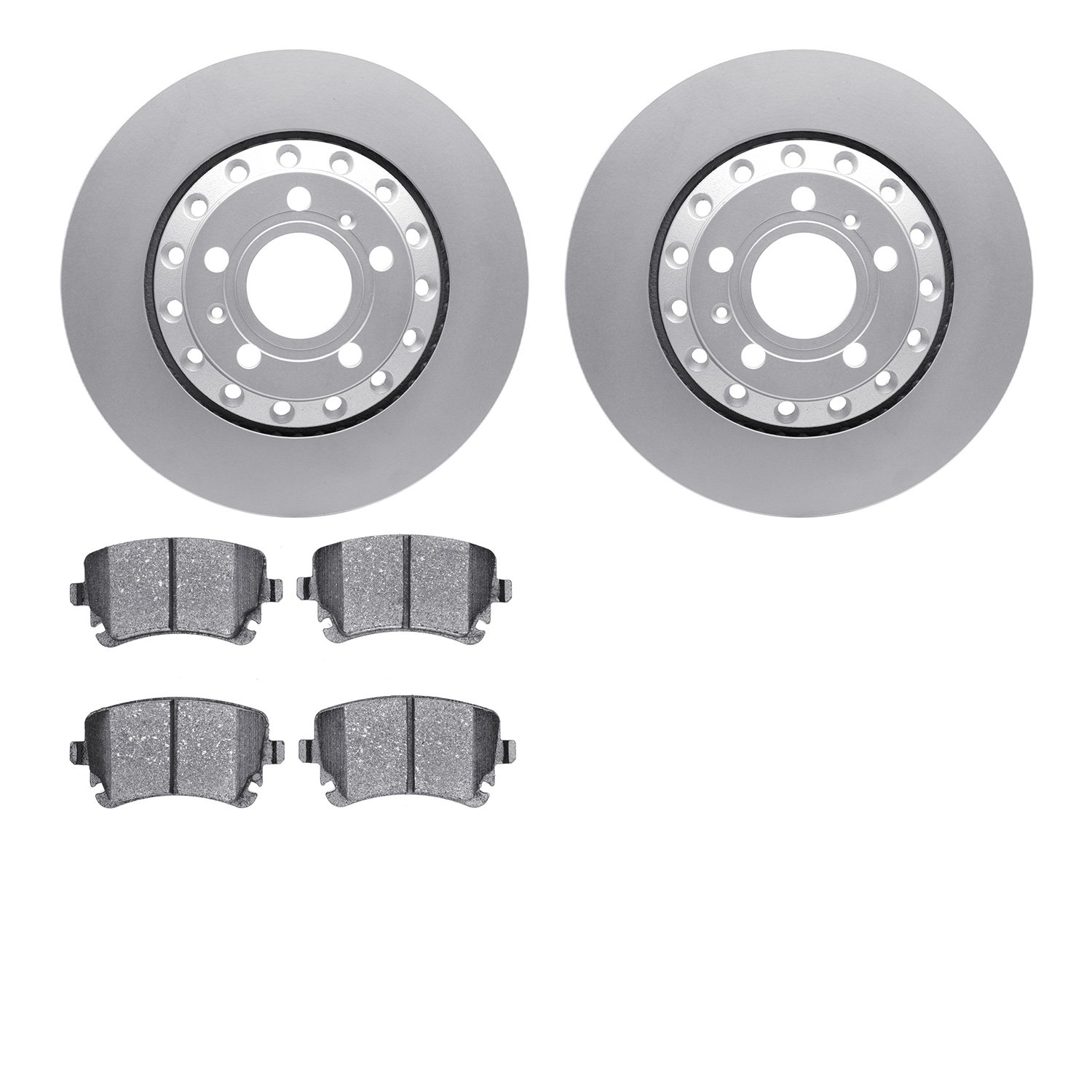 4502-73109 Geospec Brake Rotors w/5000 Advanced Brake Pads Kit, 2004-2010 Audi/Volkswagen, Position: Rear