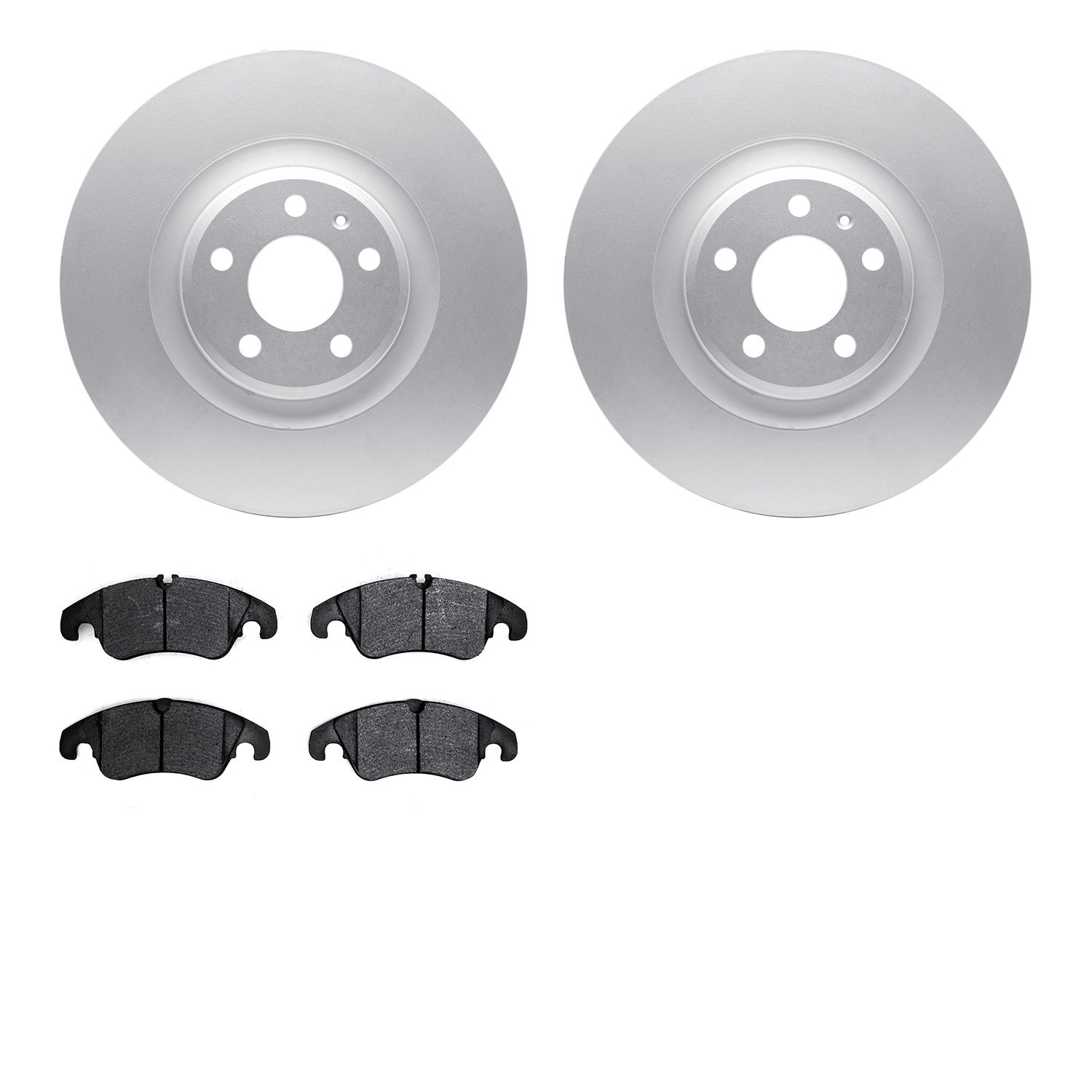 4502-73136 Geospec Brake Rotors w/5000 Advanced Brake Pads Kit, 2008-2011 Audi/Volkswagen, Position: Front