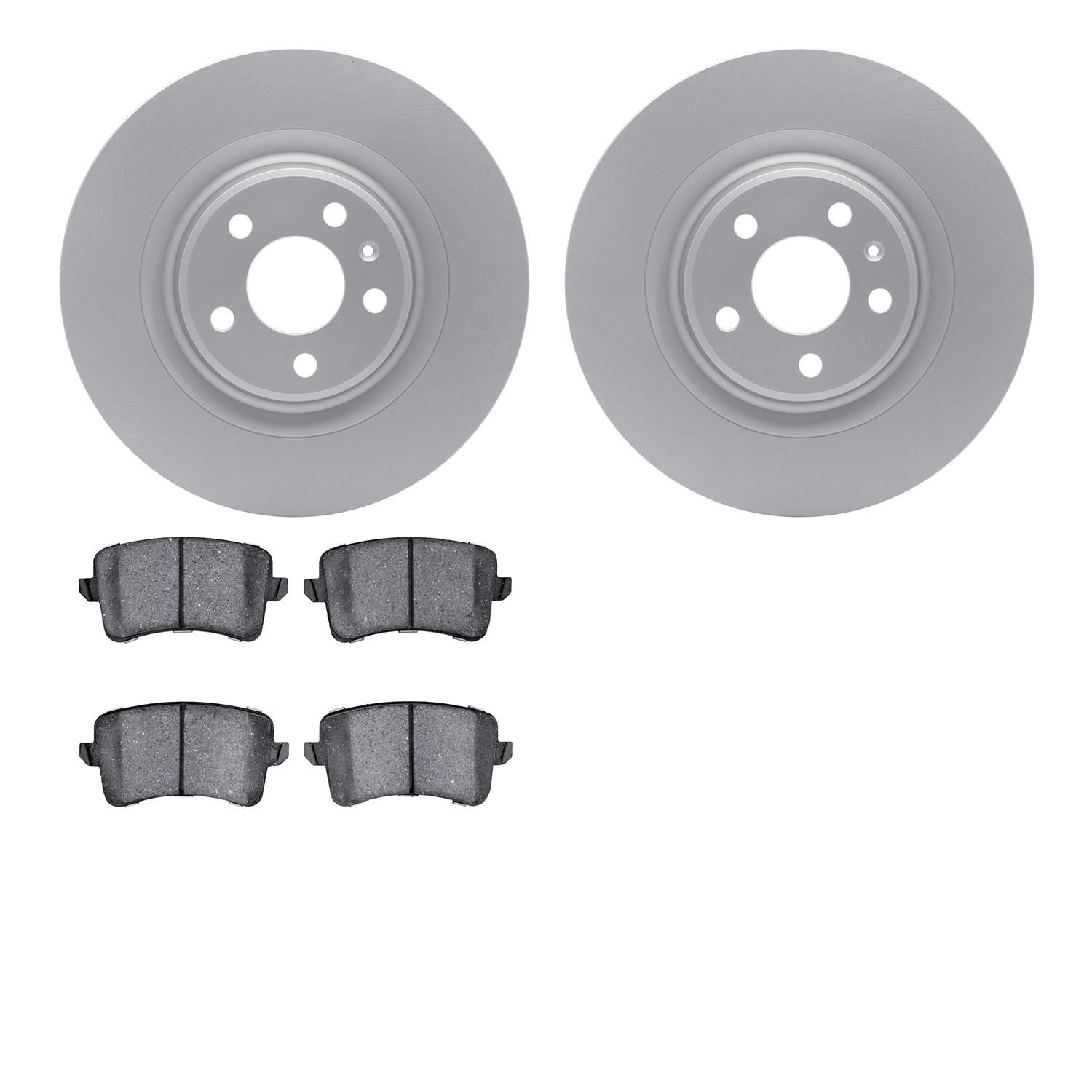 4502-73152 Geospec Brake Rotors w/5000 Advanced Brake Pads Kit, 2008-2017 Audi/Volkswagen, Position: Rear