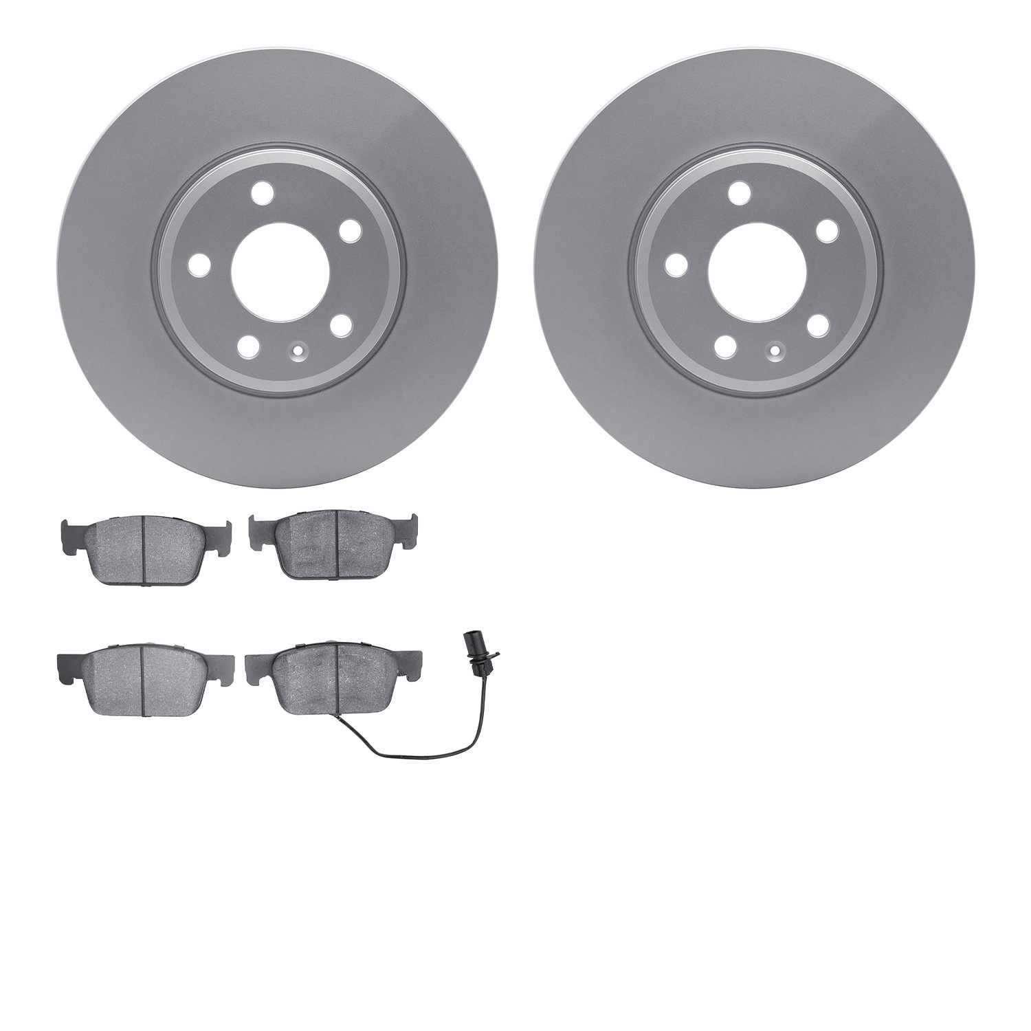 4502-73175 Geospec Brake Rotors w/5000 Advanced Brake Pads Kit, Fits Select Audi/Volkswagen, Position: Front