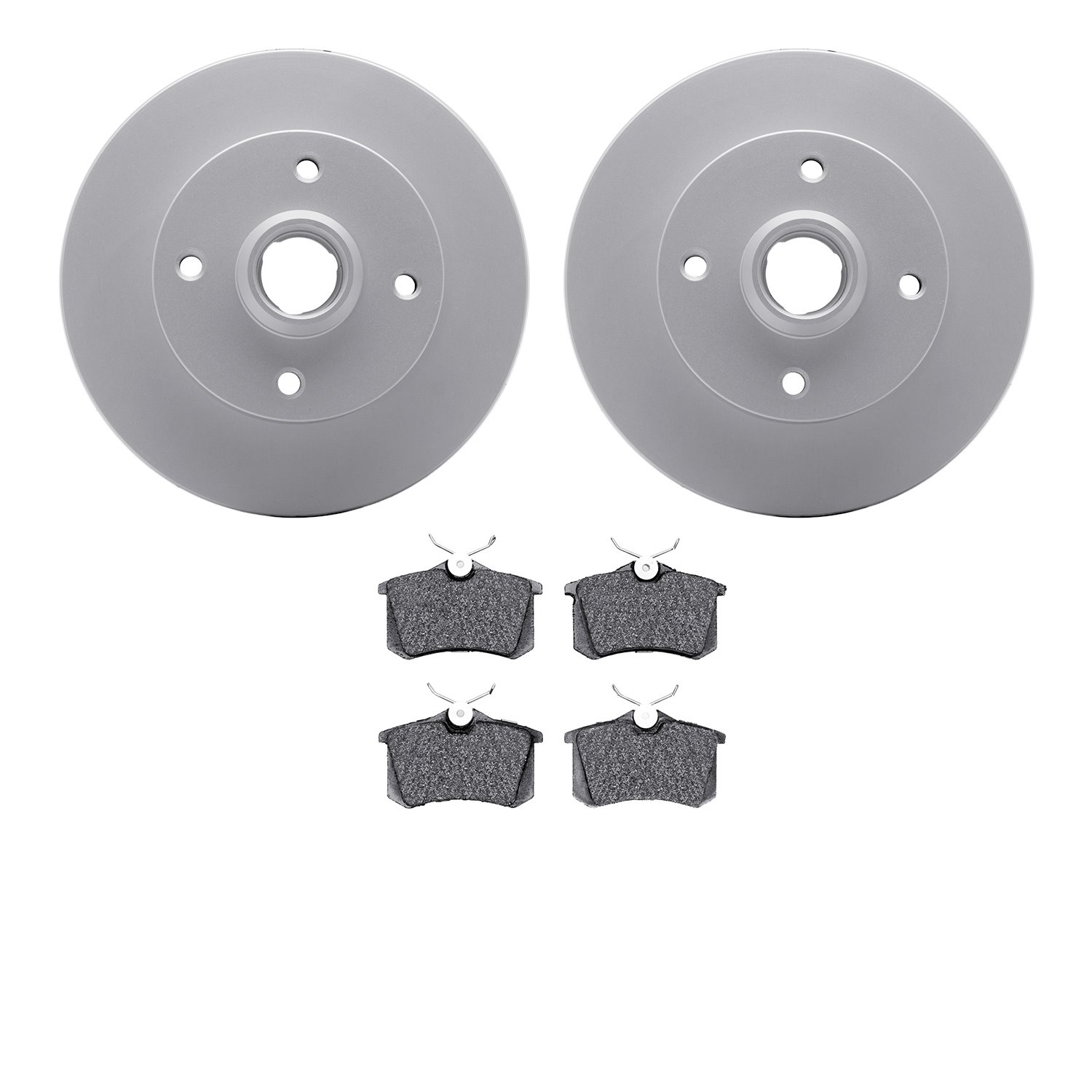 4502-74074 Geospec Brake Rotors w/5000 Advanced Brake Pads Kit, 1990-2002 Audi/Volkswagen, Position: Rear