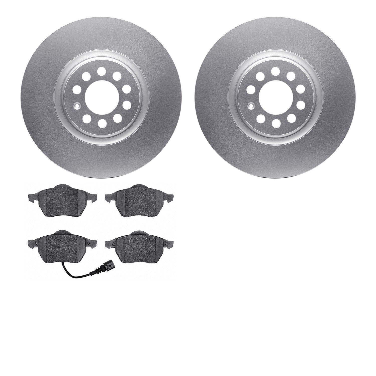 4502-74101 Geospec Brake Rotors w/5000 Advanced Brake Pads Kit, 2003-2006 Audi/Volkswagen, Position: Front