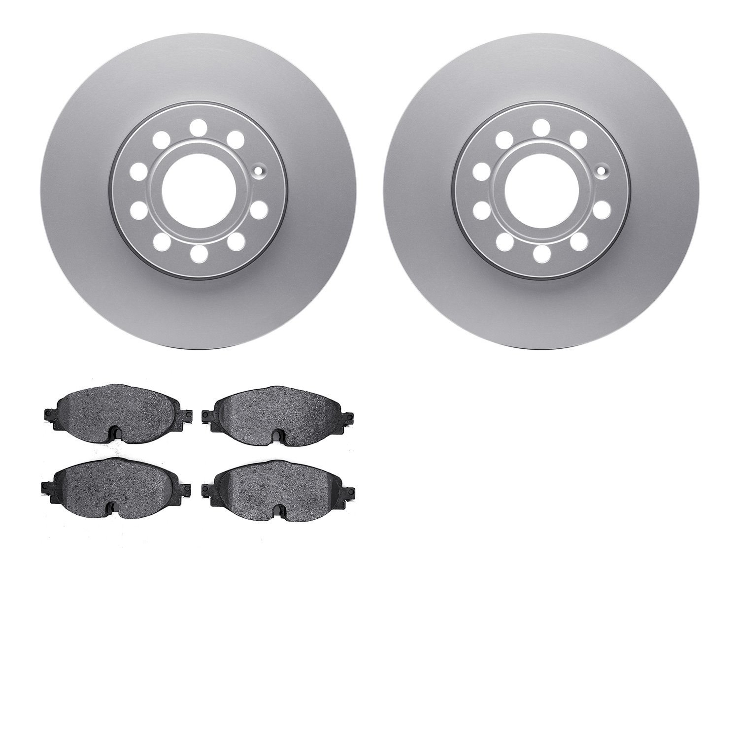 4502-74112 Geospec Brake Rotors w/5000 Advanced Brake Pads Kit, Fits Select Audi/Volkswagen, Position: Front