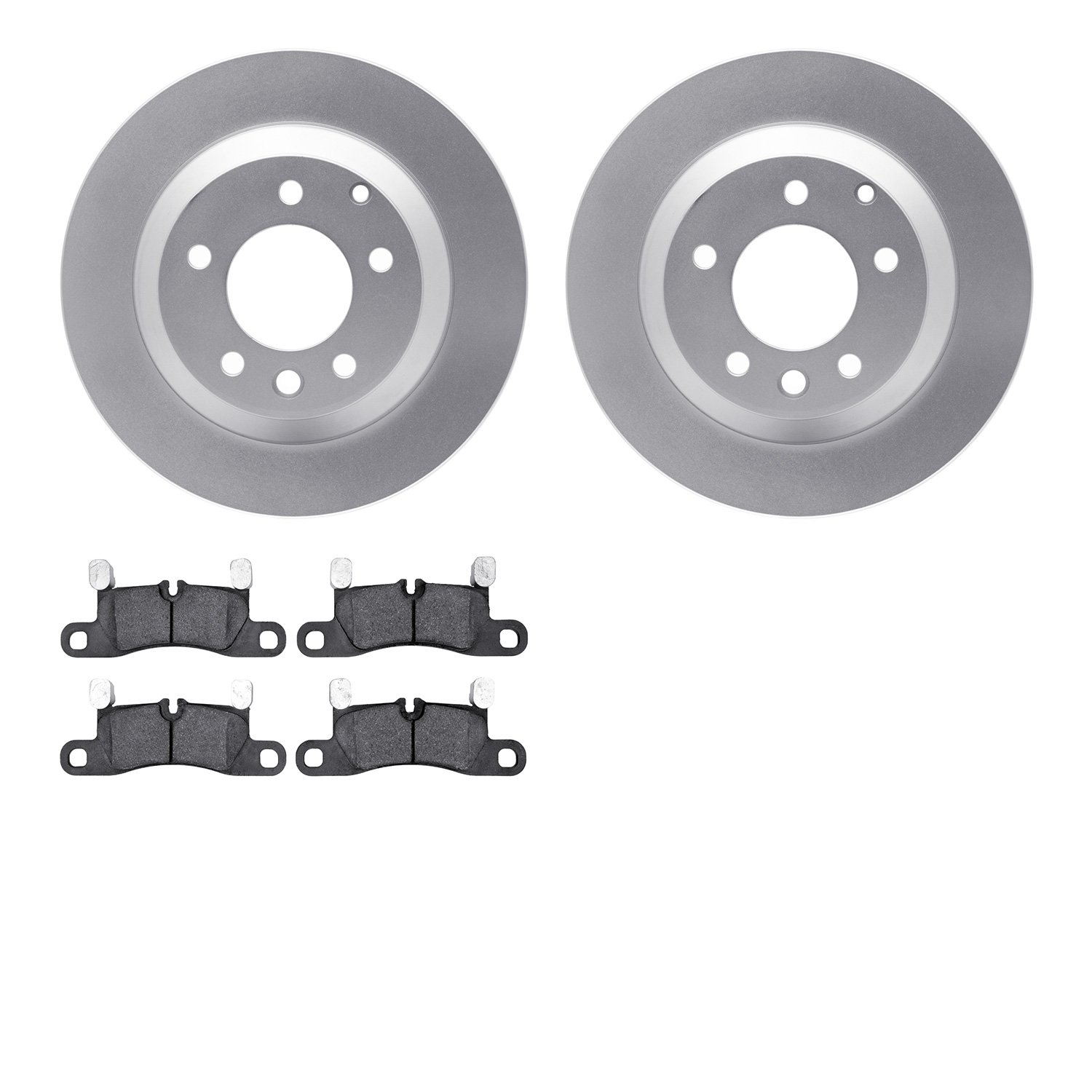 4502-74139 Geospec Brake Rotors w/5000 Advanced Brake Pads Kit, 2011-2014 Porsche, Position: Rear
