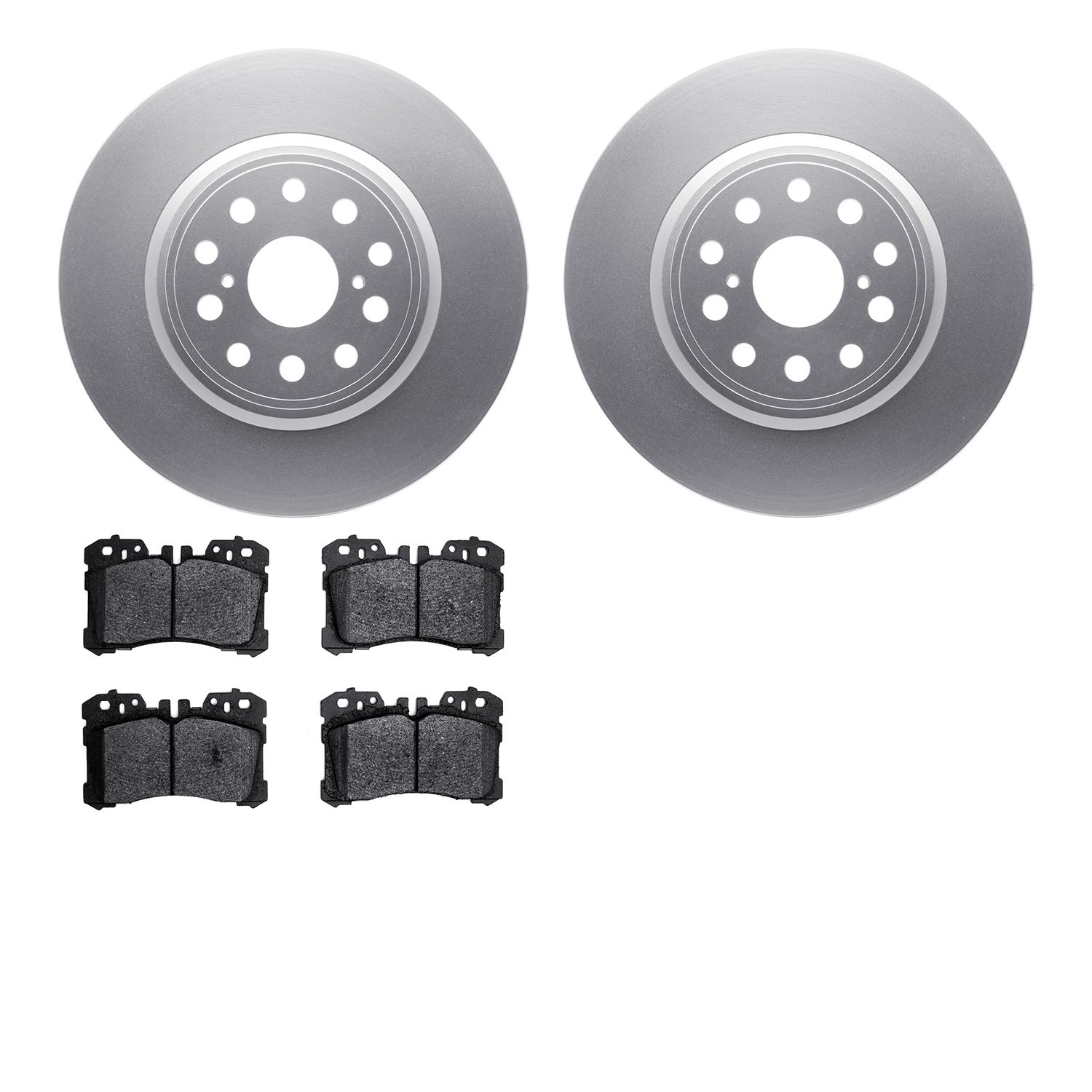 4502-75045 Geospec Brake Rotors w/5000 Advanced Brake Pads Kit, Fits Select Lexus/Toyota/Scion, Position: Front