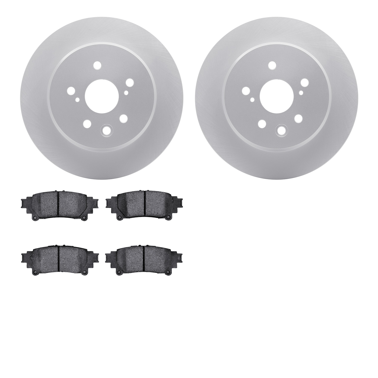 4502-75050 Geospec Brake Rotors w/5000 Advanced Brake Pads Kit, 2013-2020 Lexus/Toyota/Scion, Position: Rear